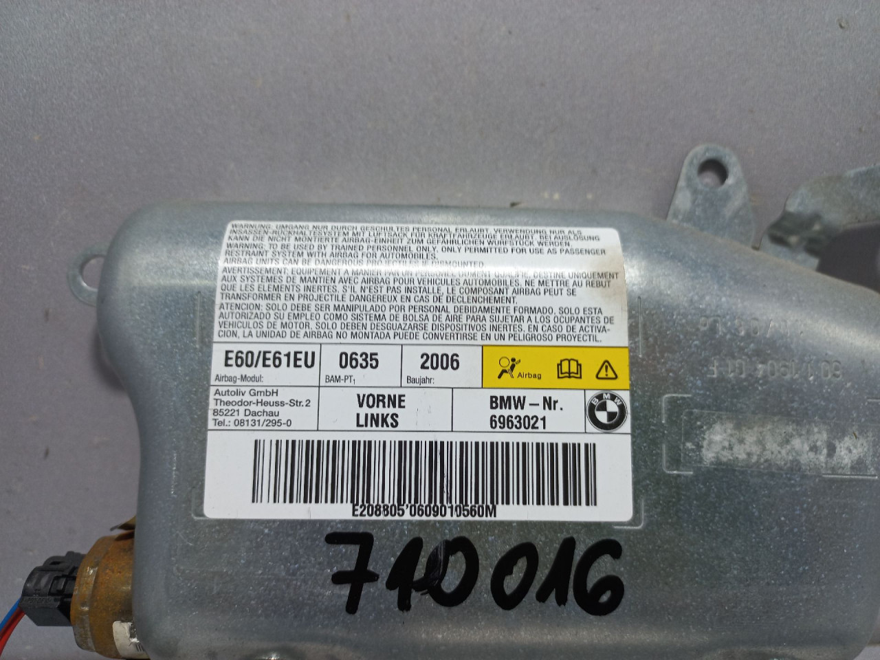 AIRBAG VRATA BMW SERIJA 5 (E60/E61) > 03-07 6963021