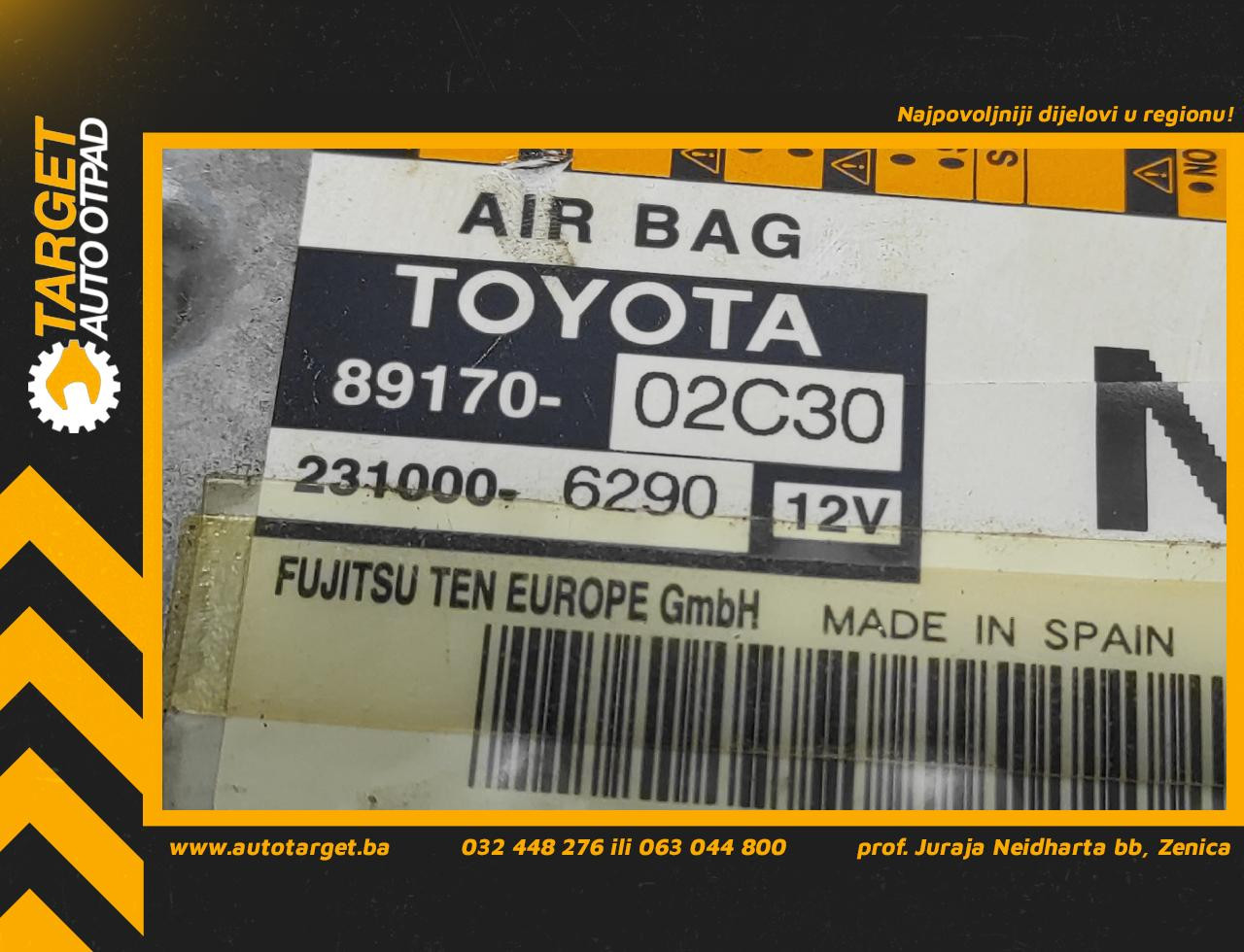 DIJELOVI ELEKTRONIKA AIRBAGA TOYOTA AURIS > 13-15 1.8 8917002C30