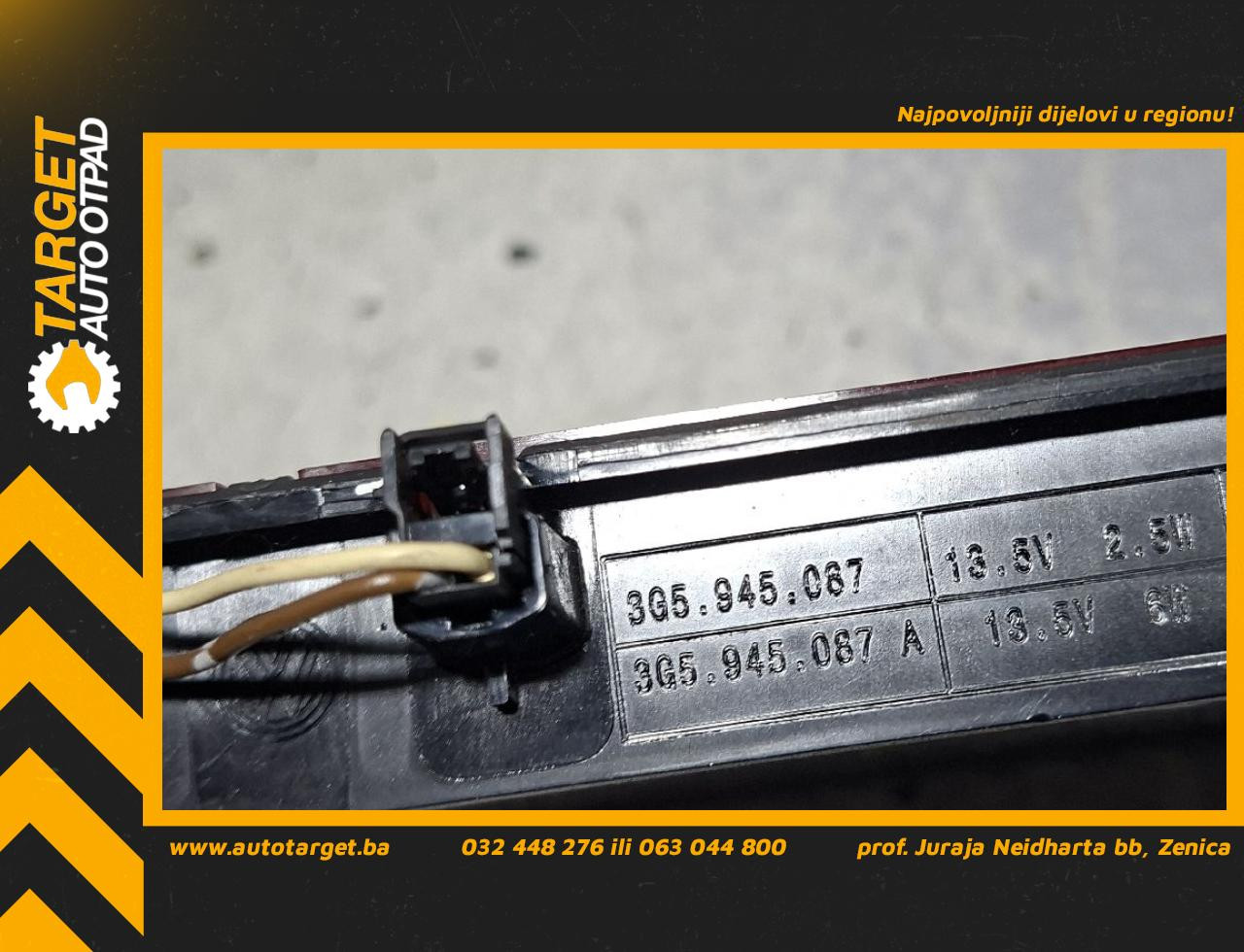 DIJELOVI TRECE STOP SVJETLO VW PASSAT B8 > 14-19 1.6 3G5945087