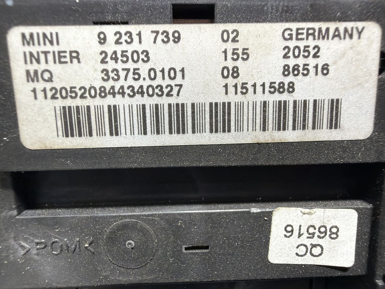 DIJELOVI BRAVA PALJENJA MINI MINI (R56) > 06-10 9231739