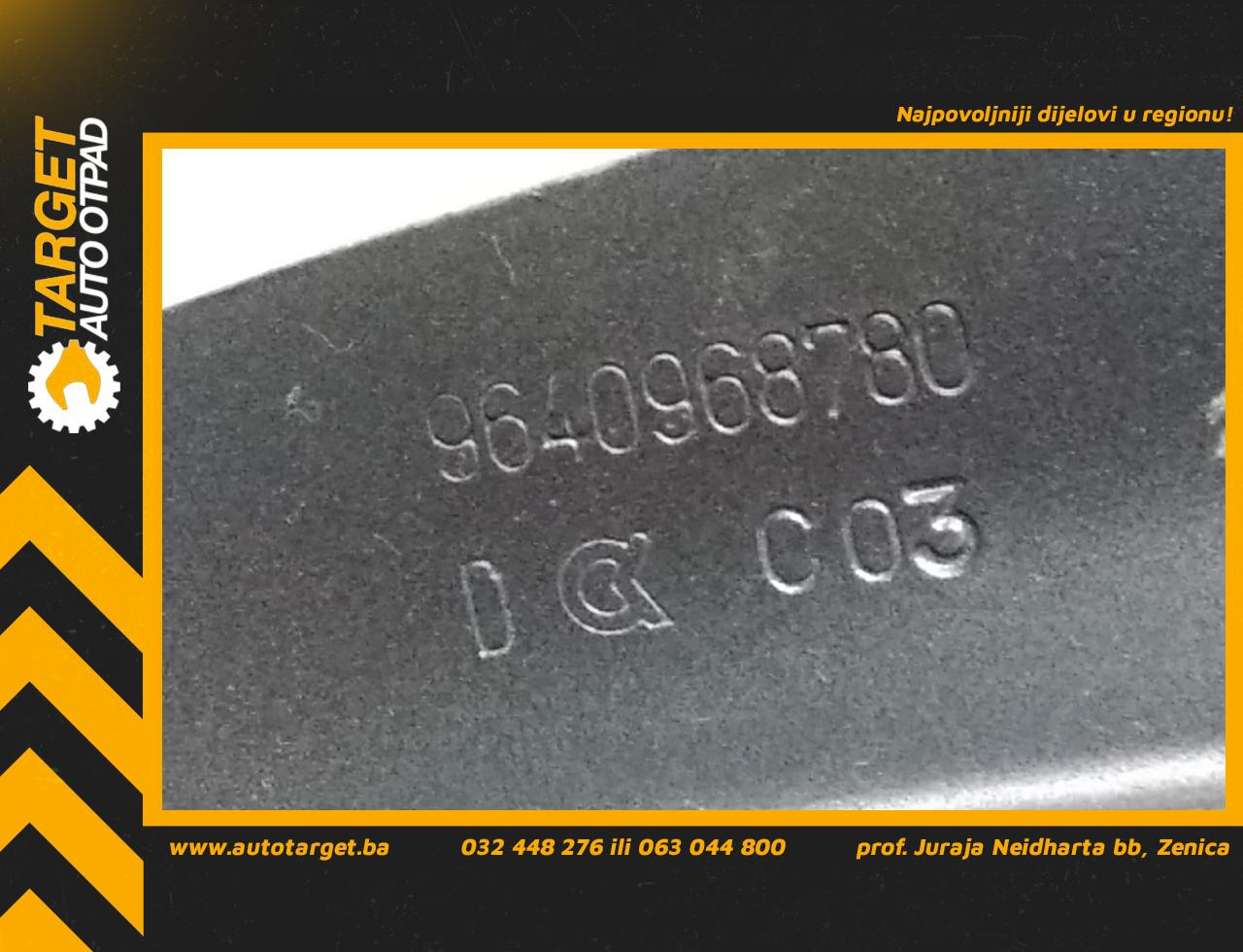 DIJELOVI SKARE OD HAUBE PEUGEOT 407 > 04-07 9640968780