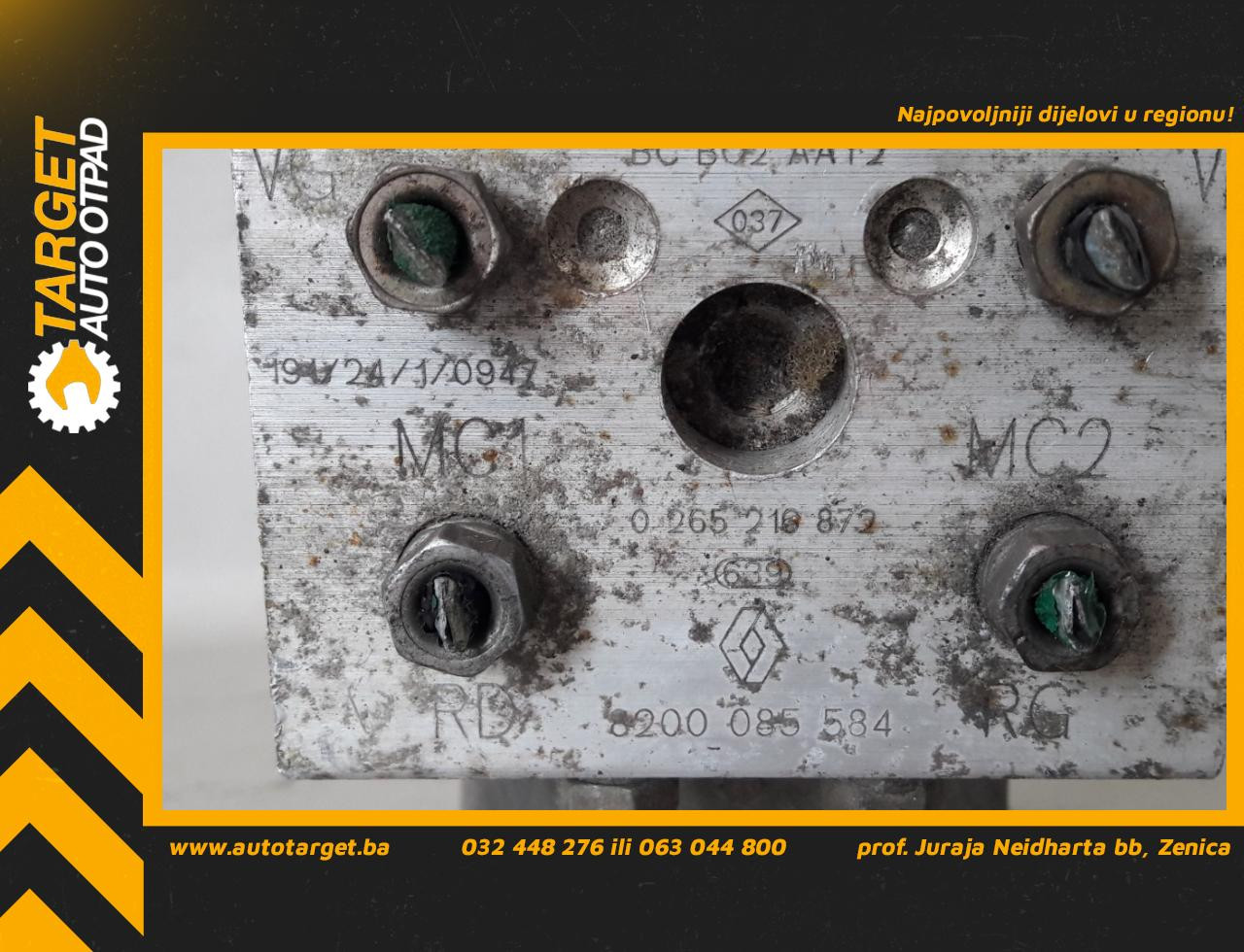 ABS ELEKTRONIKA RENAULT CLIO > 01-04 8200085584 0273004621