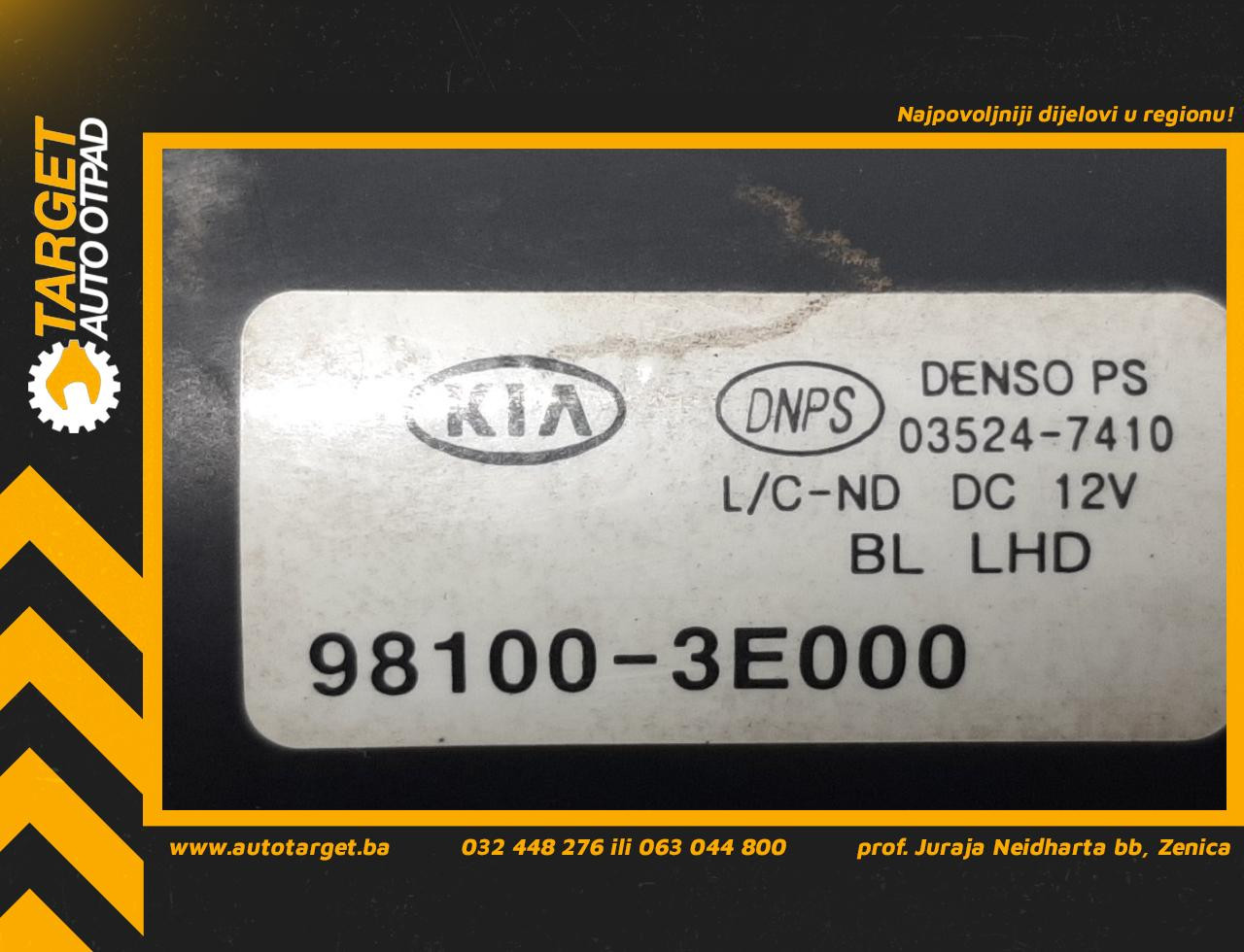 MOTORIC PREDNJEG BRISACA KIA SORENTO > 02-06 981003E000