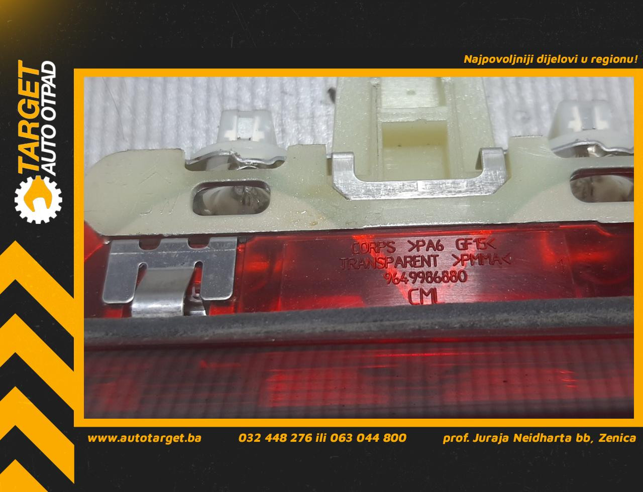 DIJELOVI TRECE STOP SVJETLO PEUGEOT 206 > 98-09 9649986880