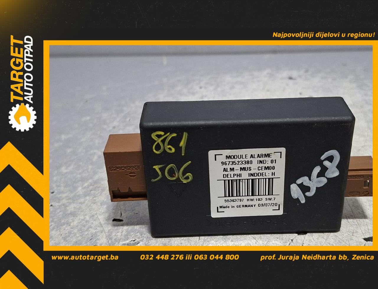 DIJELOVI ELEKTRONIKA ALARMA PEUGEOT 308 > 17-21 1.5 9673523380