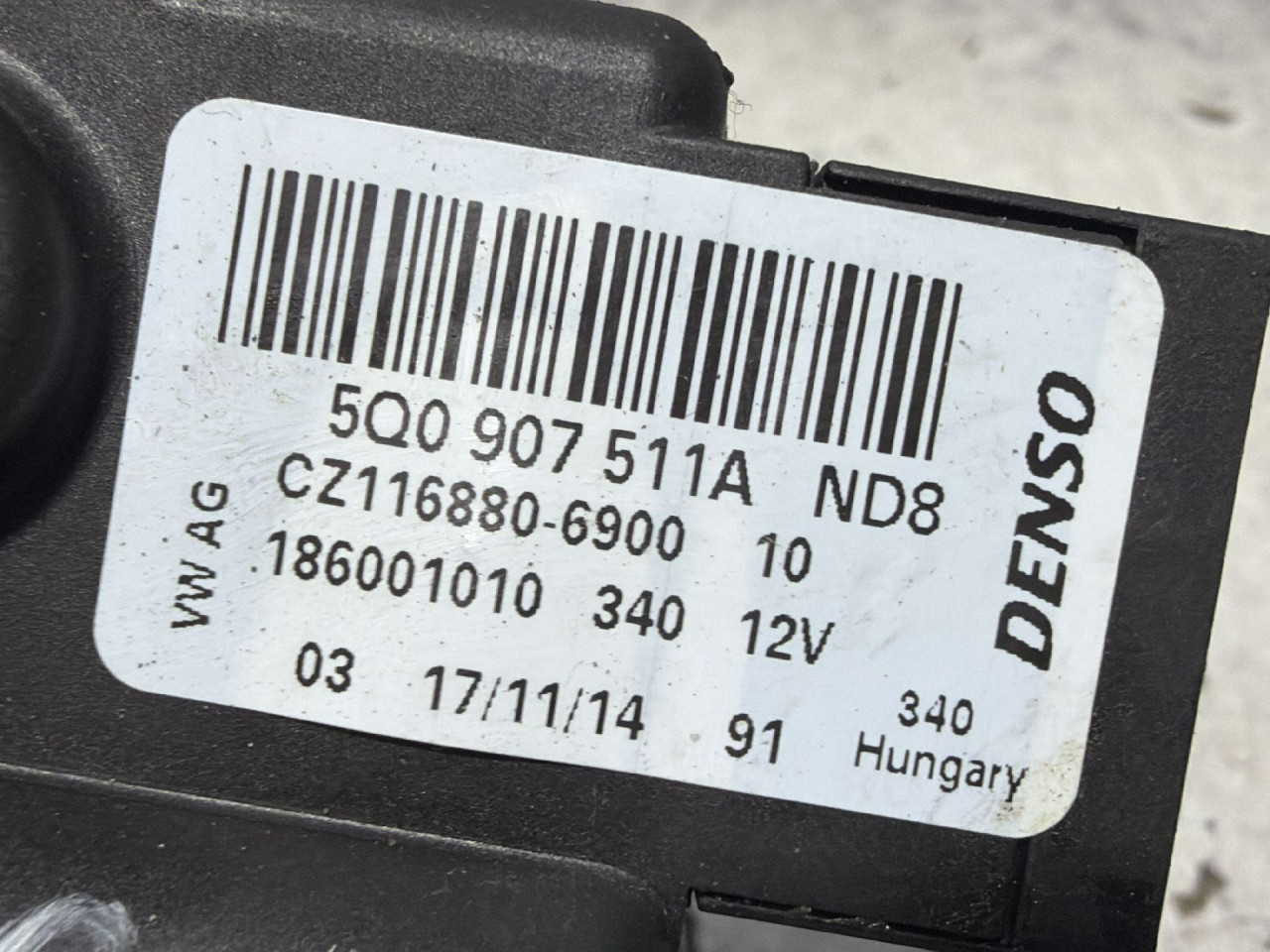 DIJELOVI MOTORIC KLAPNE VW PASSAT B8 > 14-19 1.6 5Q0907511A