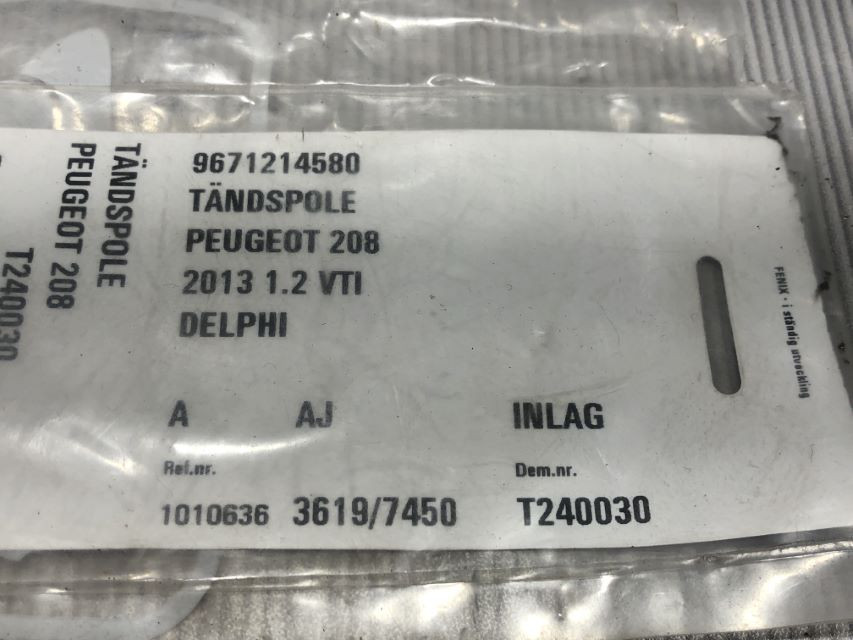 DIJELOVI BOMBINA PEUGEOT 208 > 12-15 9671214580