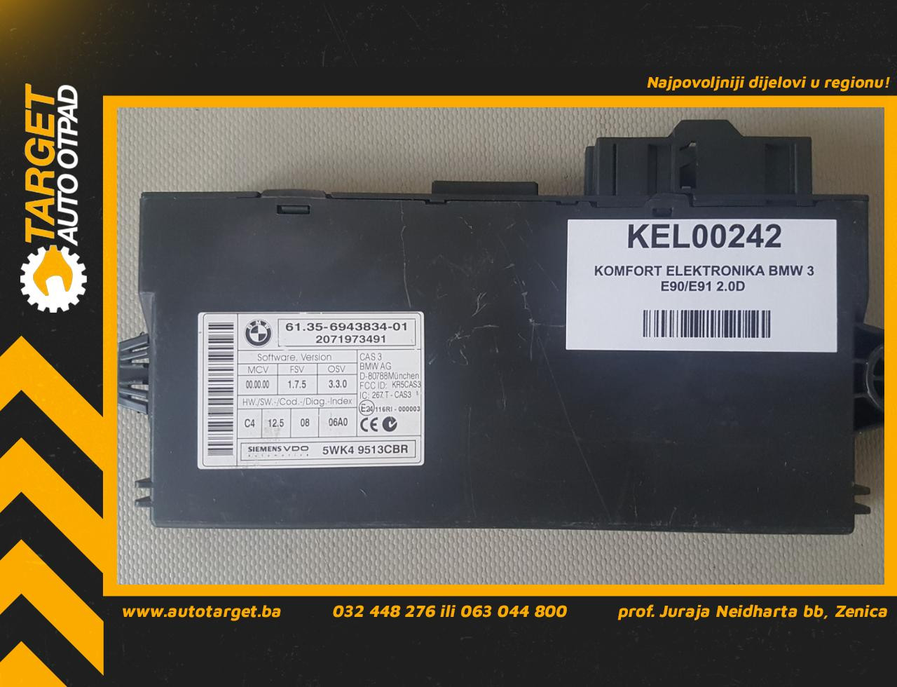 KOMFORT ELEKTRONIKA BMW SERIJA 3 (E90/E91) > 05-08 6135