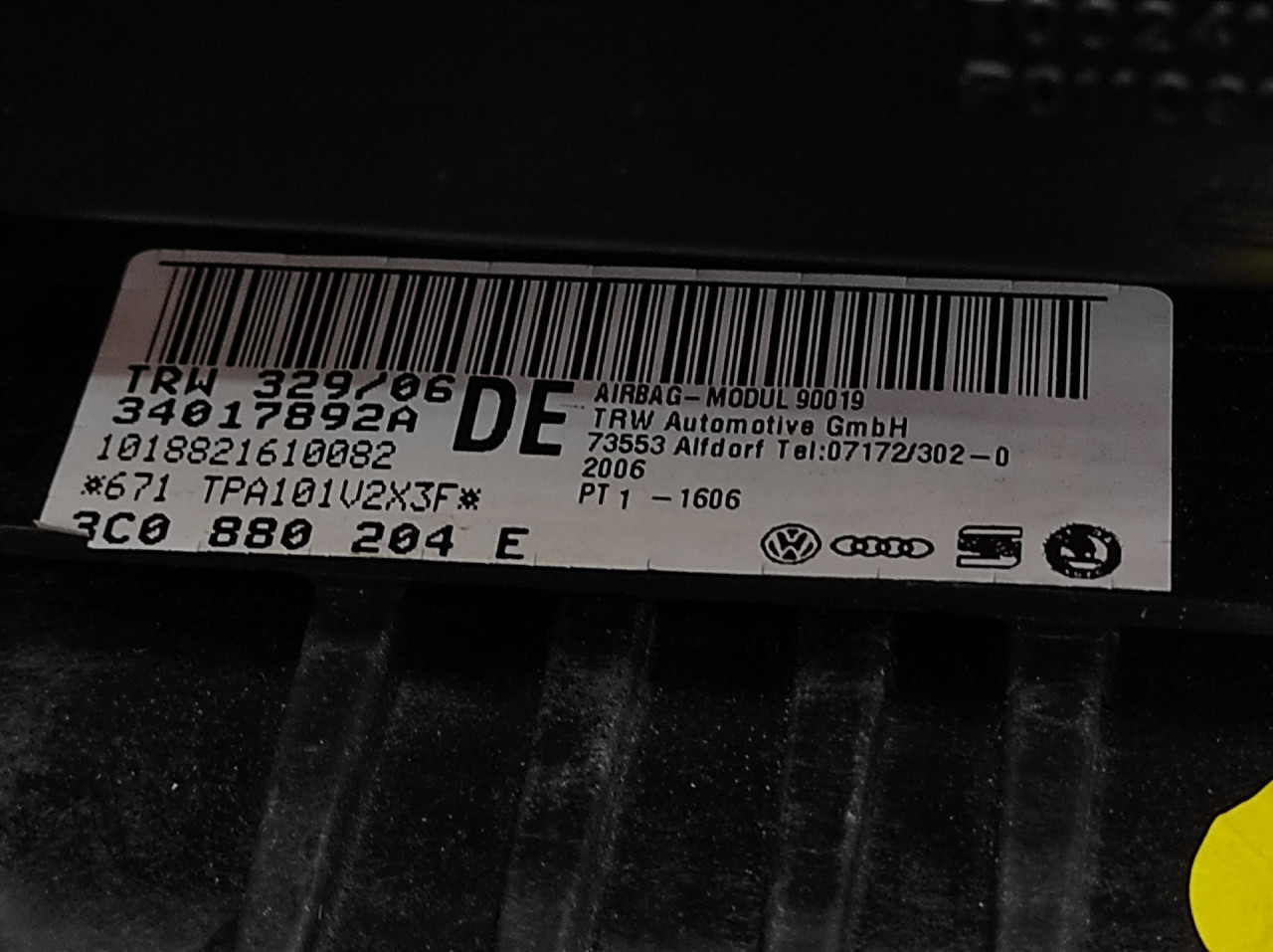 AIRBAG SUVOZACA VW PASSAT B6 > 05-10 3C0880204E