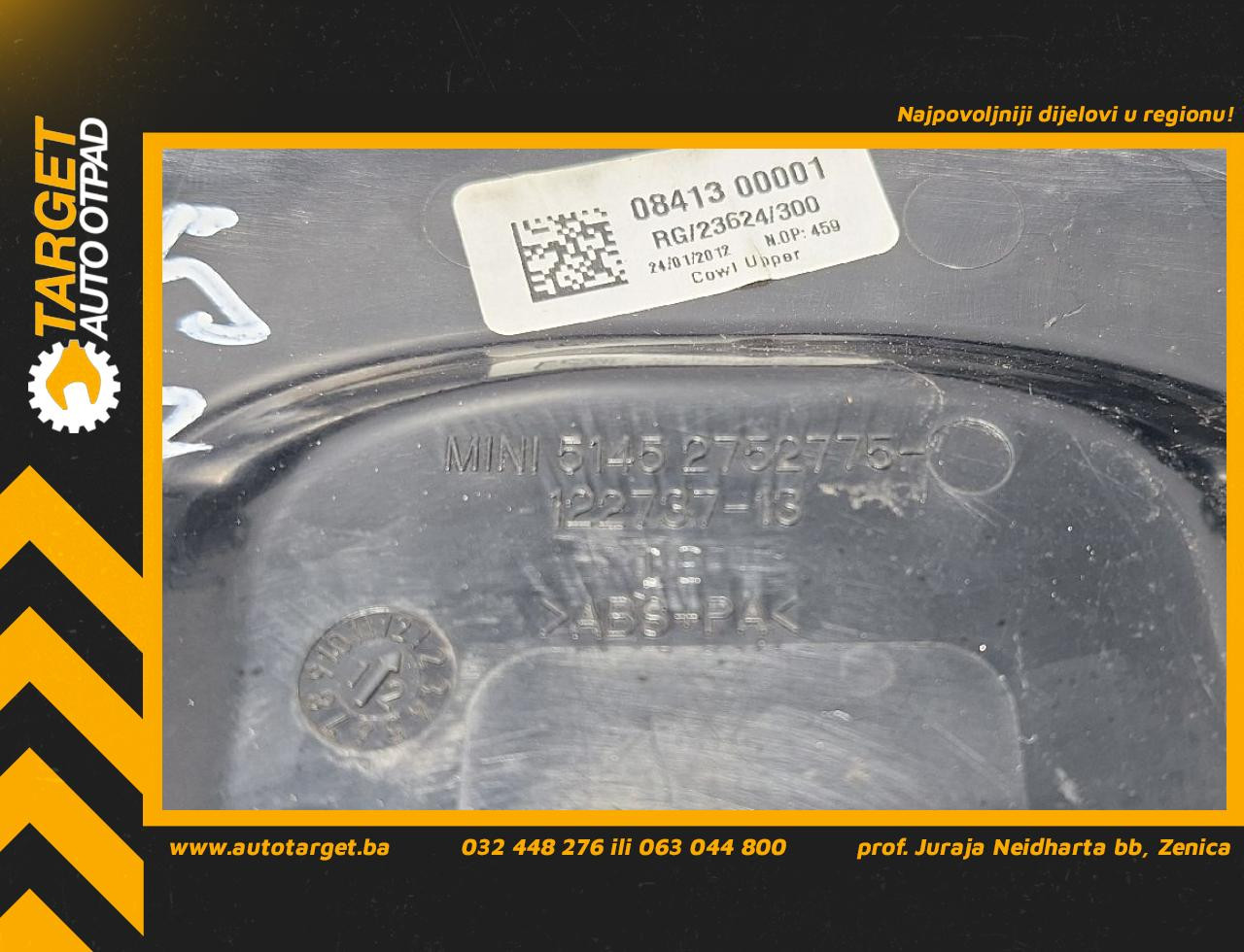 DIJELOVI PLASTIKA MINI MINI (R56/R57) > 11-14 1.6 2752775