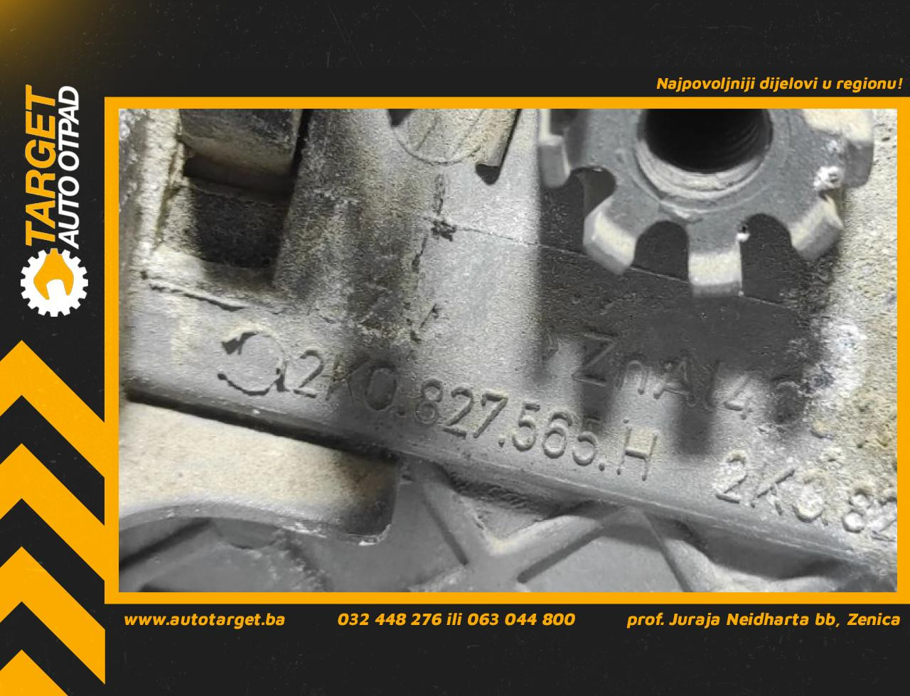 DIJELOVI RUCKA VRATA VW CADDY > 03-10 2K0827565H