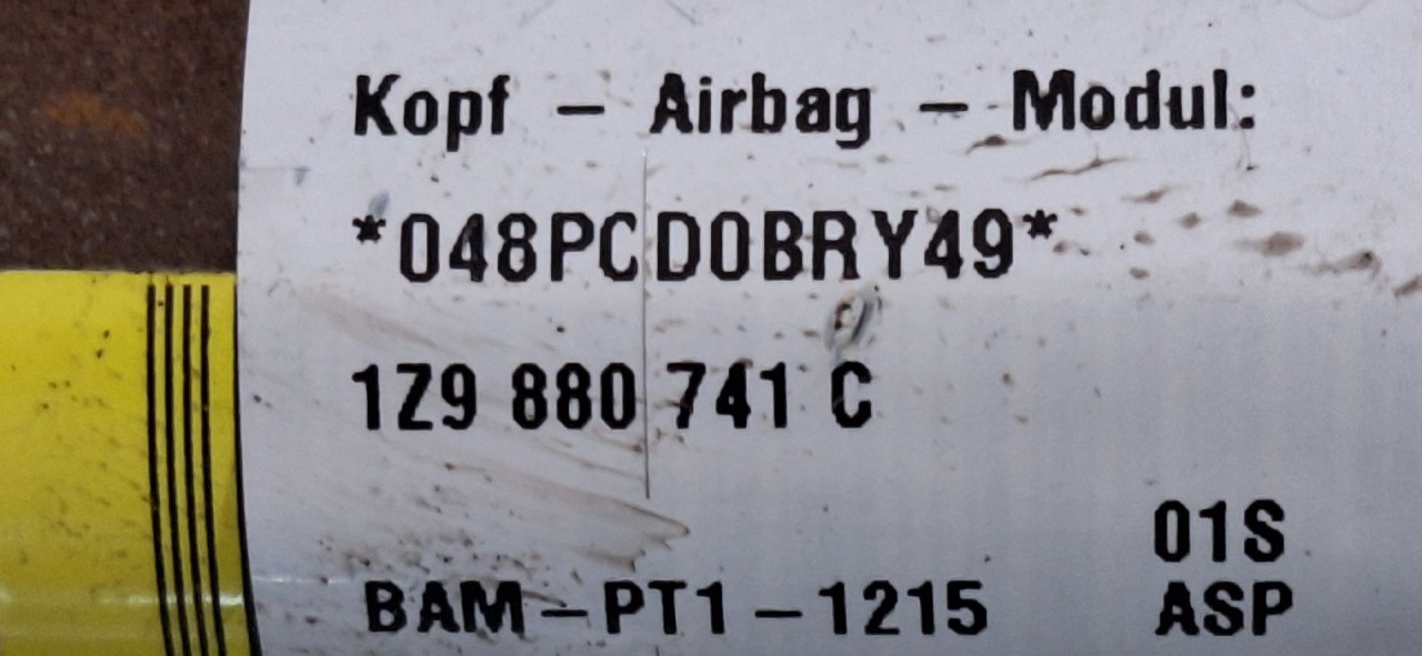 KROVNI AIRBAG SKODA OCTAVIA > 08-13 1Z9880741C