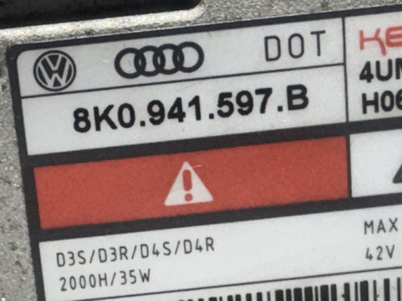 DIJELOVI BALAST FARA AUDI Q5 > 12-16 8K0941597B