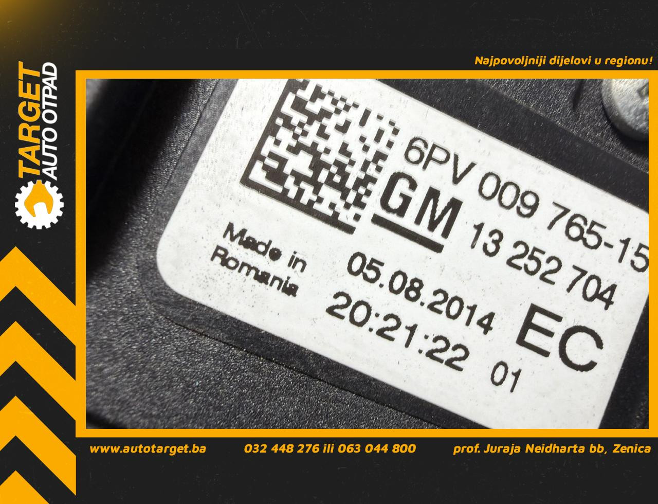 DIJELOVI PAPUCICA GASA OPEL ASTRA J > 12-15 1.4 13252704