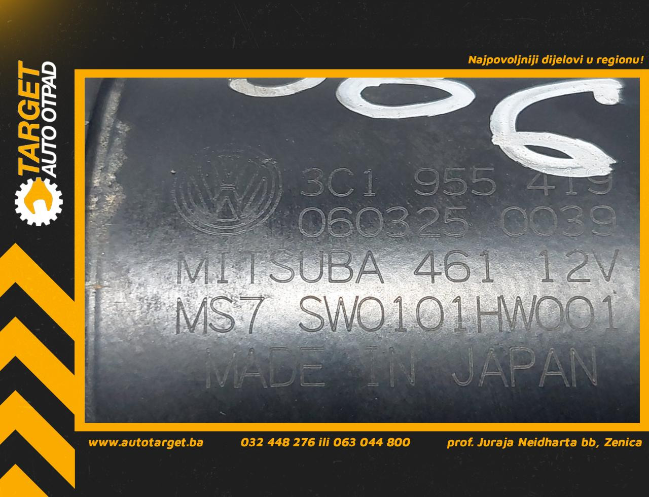 MOTORIC PREDNJEG BRISACA VW PASSAT B6 > 05-10 3C1955419