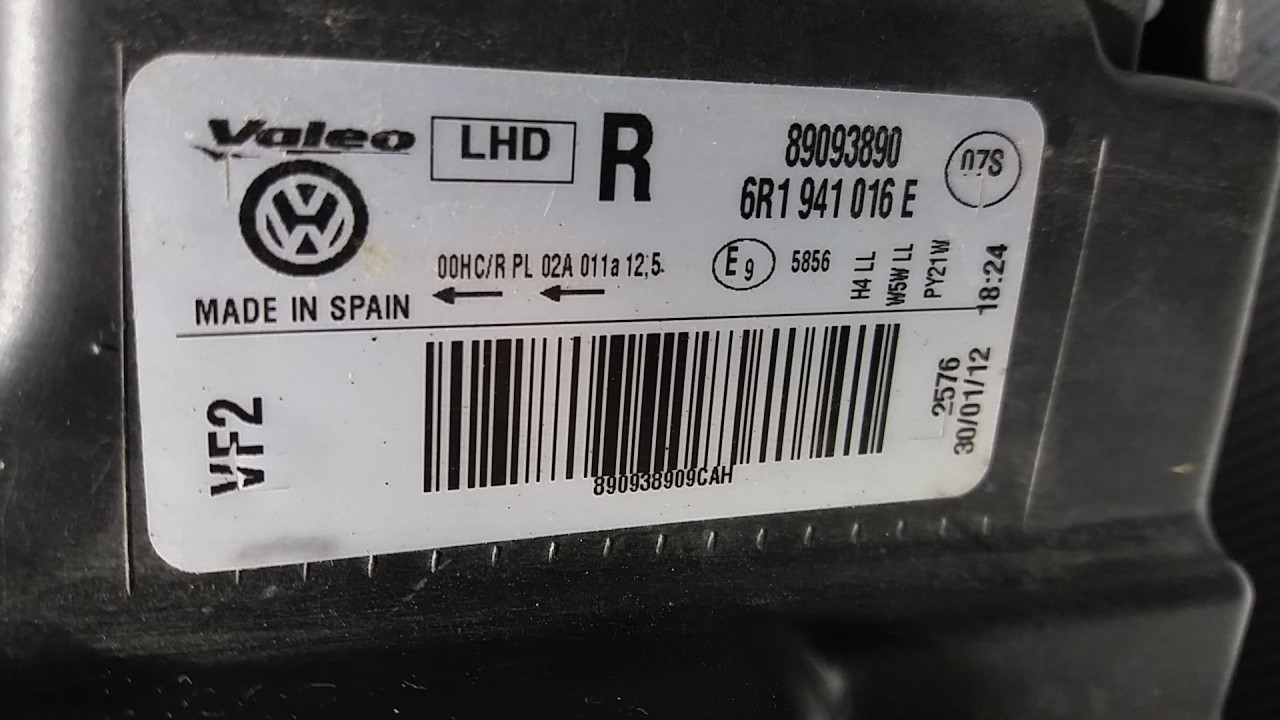DIJELOVI FAR VW POLO > 09-14 6R1941016E