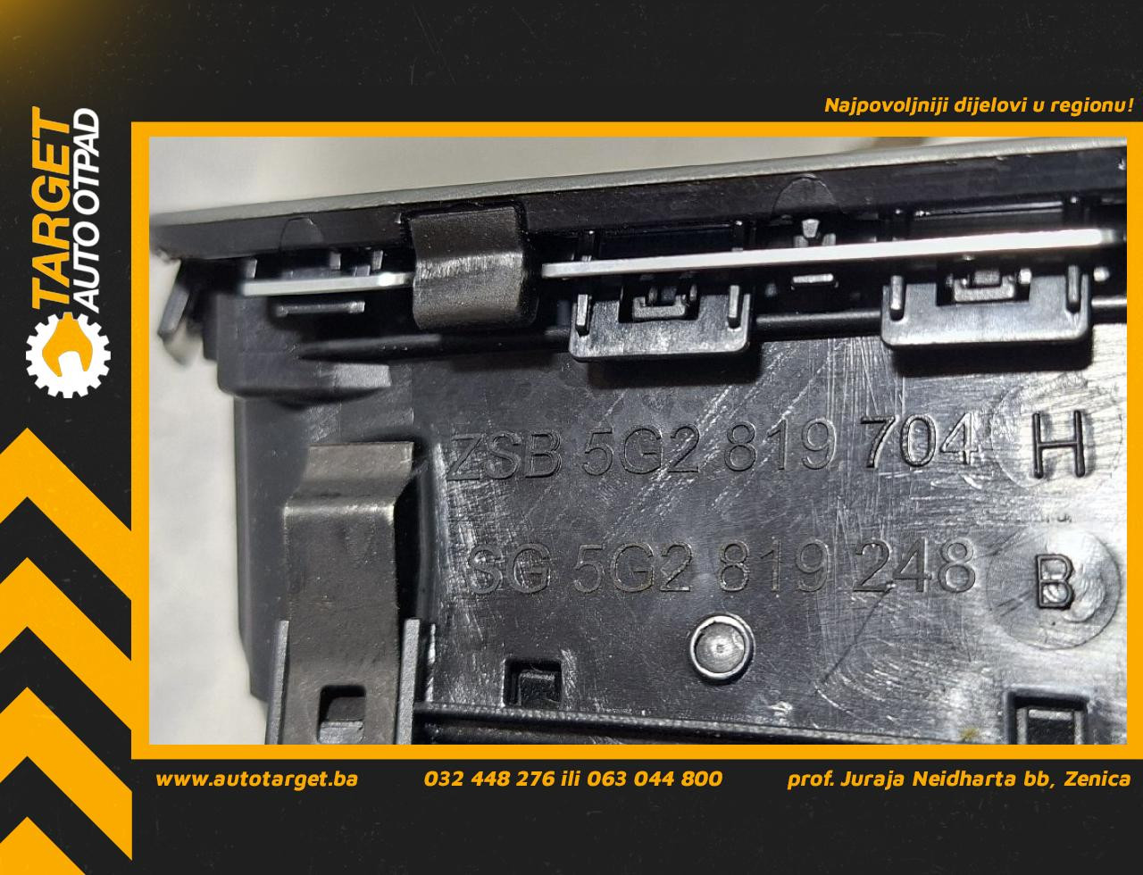 DIJELOVI RESETKA VENTILACIJE VW GOLF 7 > 12-16 1.6 5G2819704H