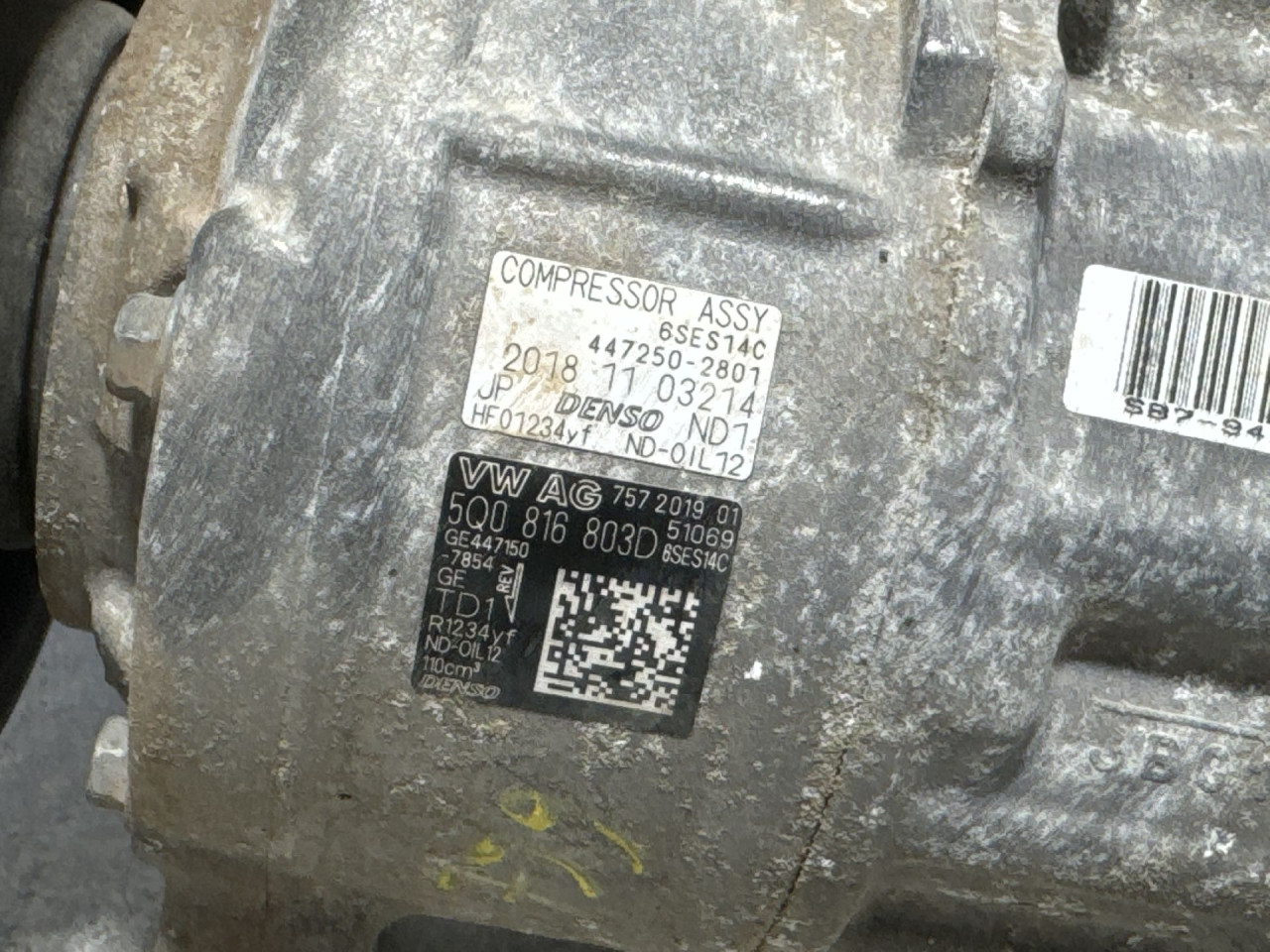 KOMPRESOR KLIME SKODA KAROQ > 17- 5Q0816803D