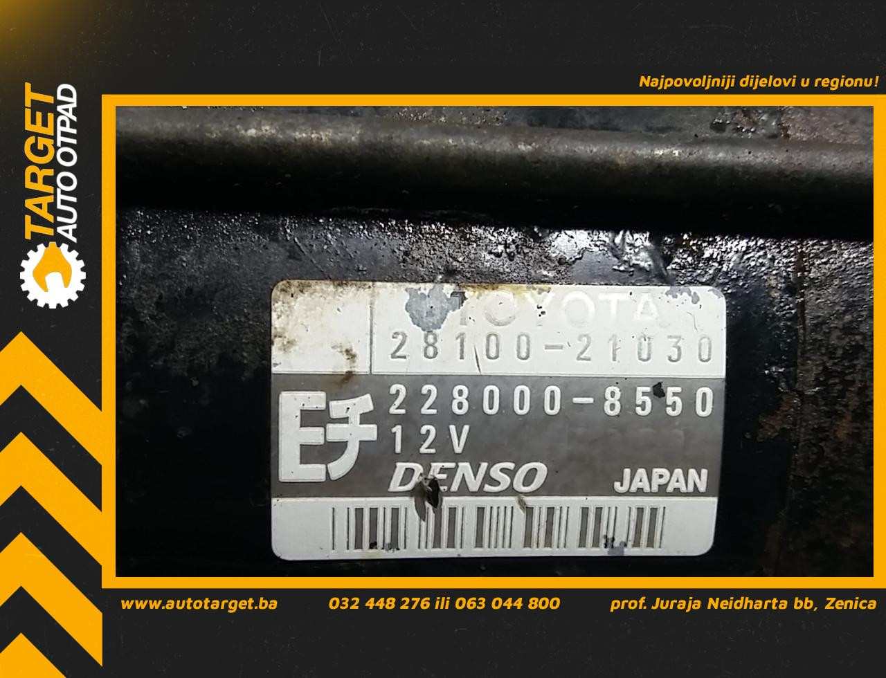DIJELOVI ALNASER TOYOTA YARIS > 03-05 1.5 2810021030