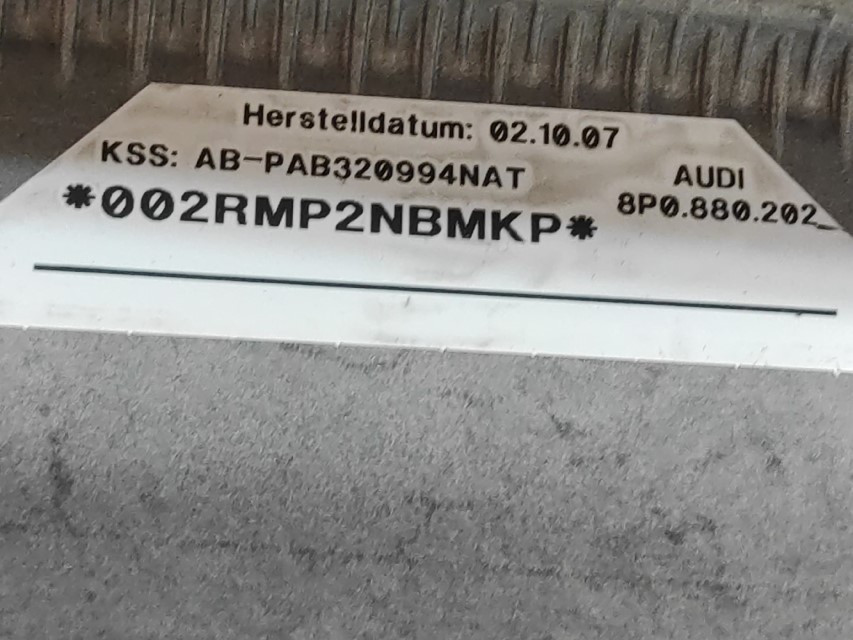DIJELOVI AIRBAG SUVOZACA AUDI A3 > 03-08 8P0880202