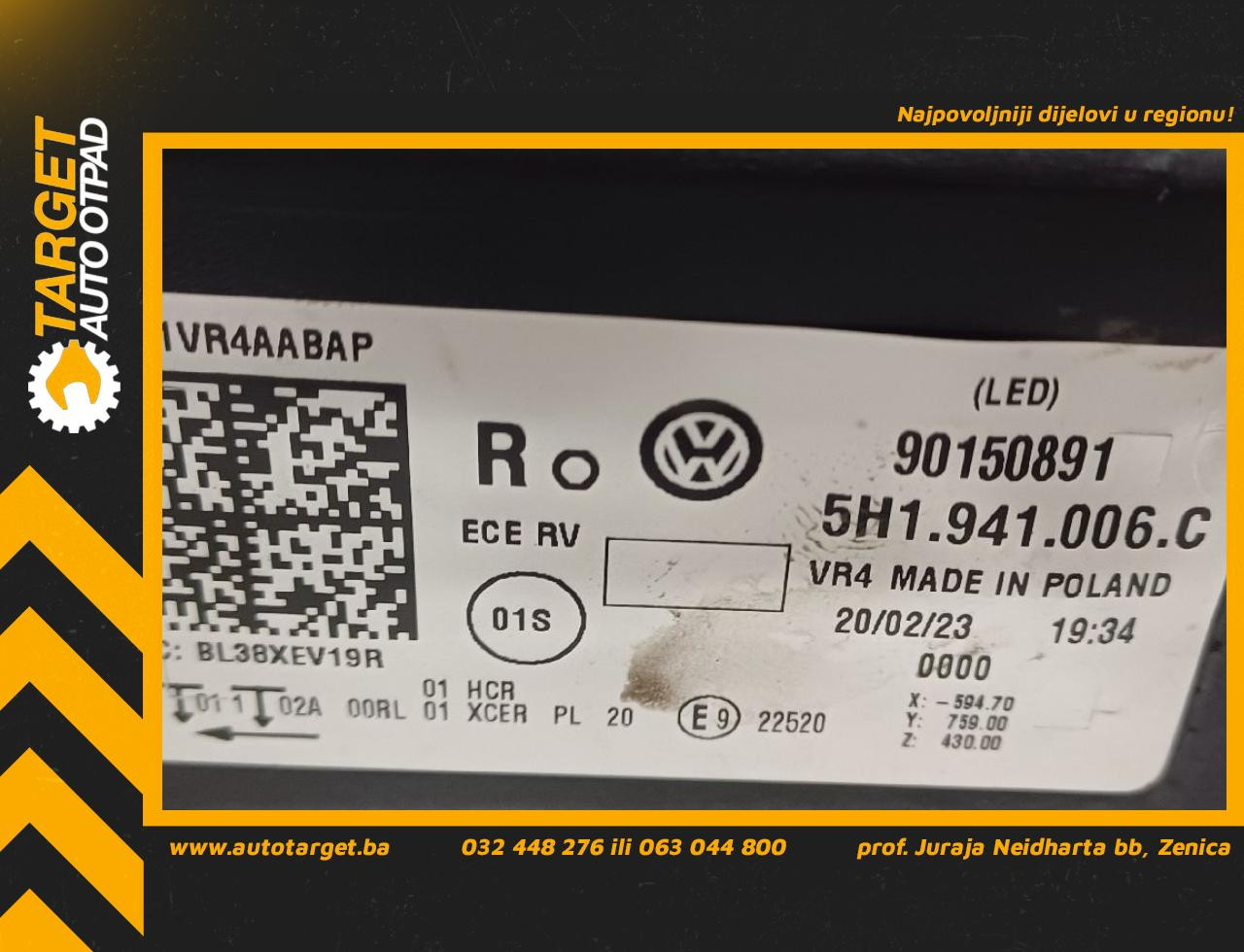 DIJELOVI FAR VW GOLF 8 > 19- 5H1941006C