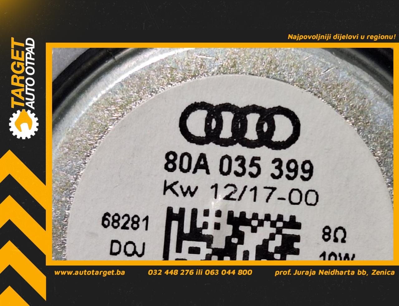 DIJELOVI ZVUCNIK AUDI Q5 (FY) > 17 - 20  2.0 80A035399