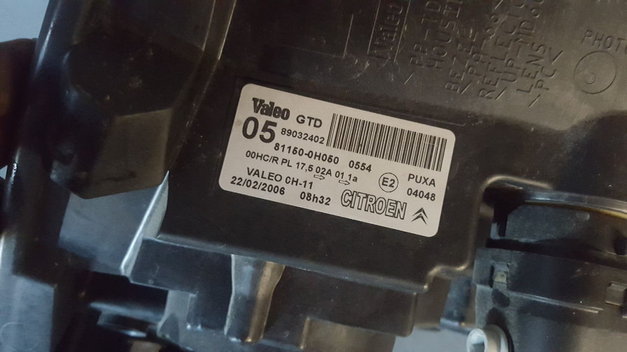 DIJELOVI FAR CITROEN C1 > 09-11 811500H050