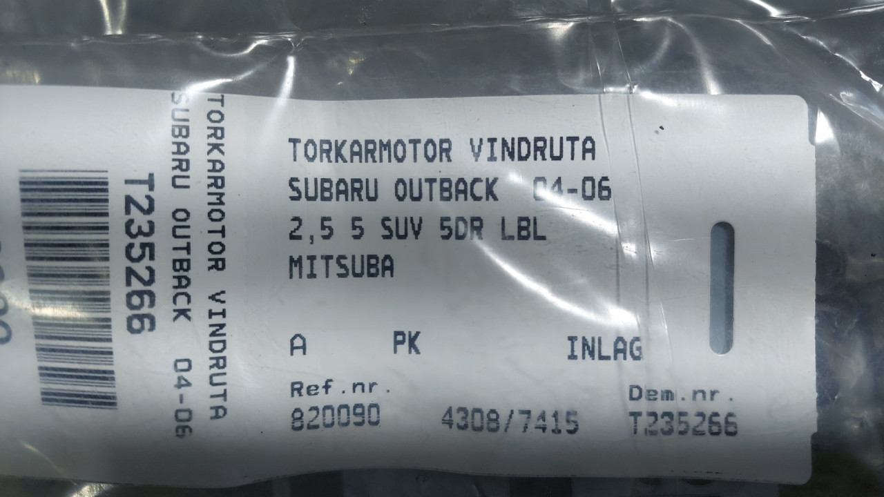 DIJELOVI MOTORIC PREDNJEG BRISACA SUBARU OUTBACK > 03-09