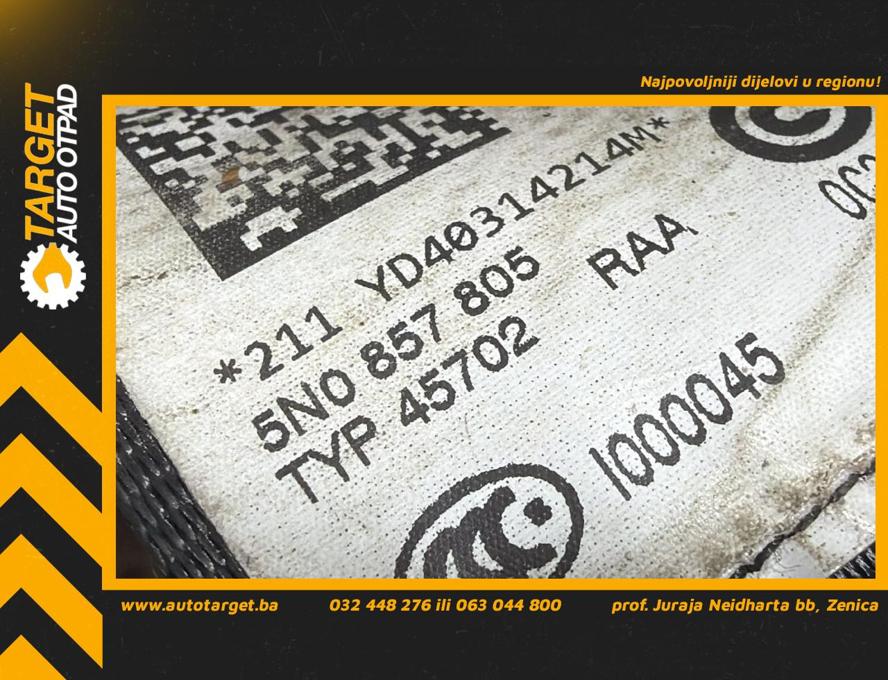 DIJELOVI POJAS VW TIGUAN > 11-15 2.0 5N0857805