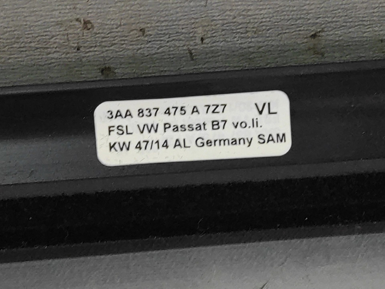 DIJELOVI LAJSNA VW PASSAT B7 > 10-14 3AA837475A