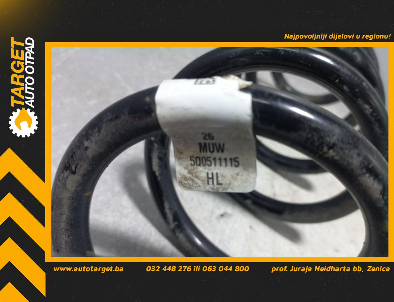 DIJELOVI OPRUGA AMORTIZERA VW GOLF 7 > 12-16 5Q0511115