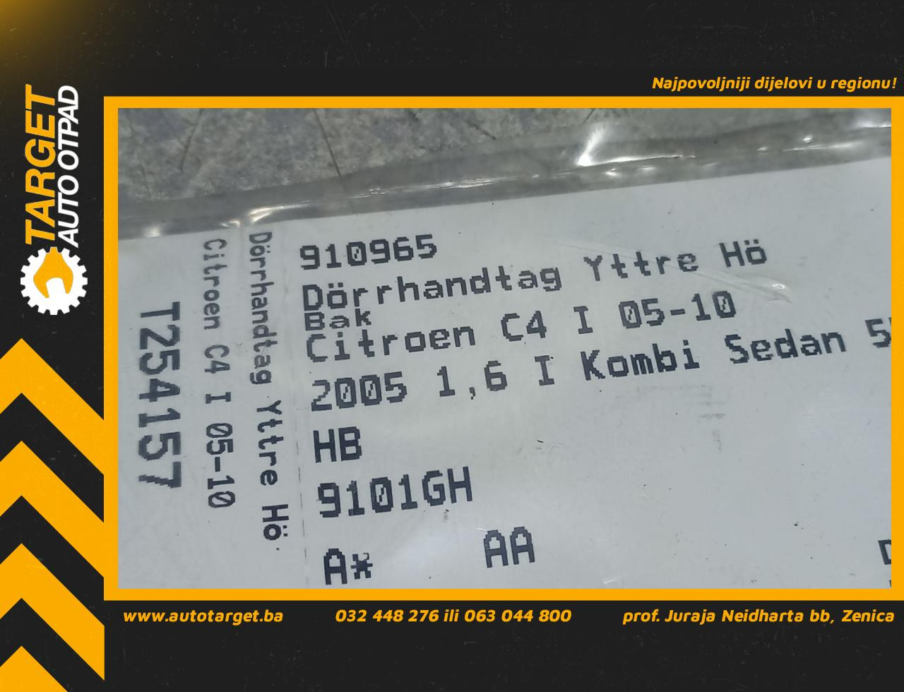 DIJELOVI RUCKA VRATA CITROEN C4 > 04-08