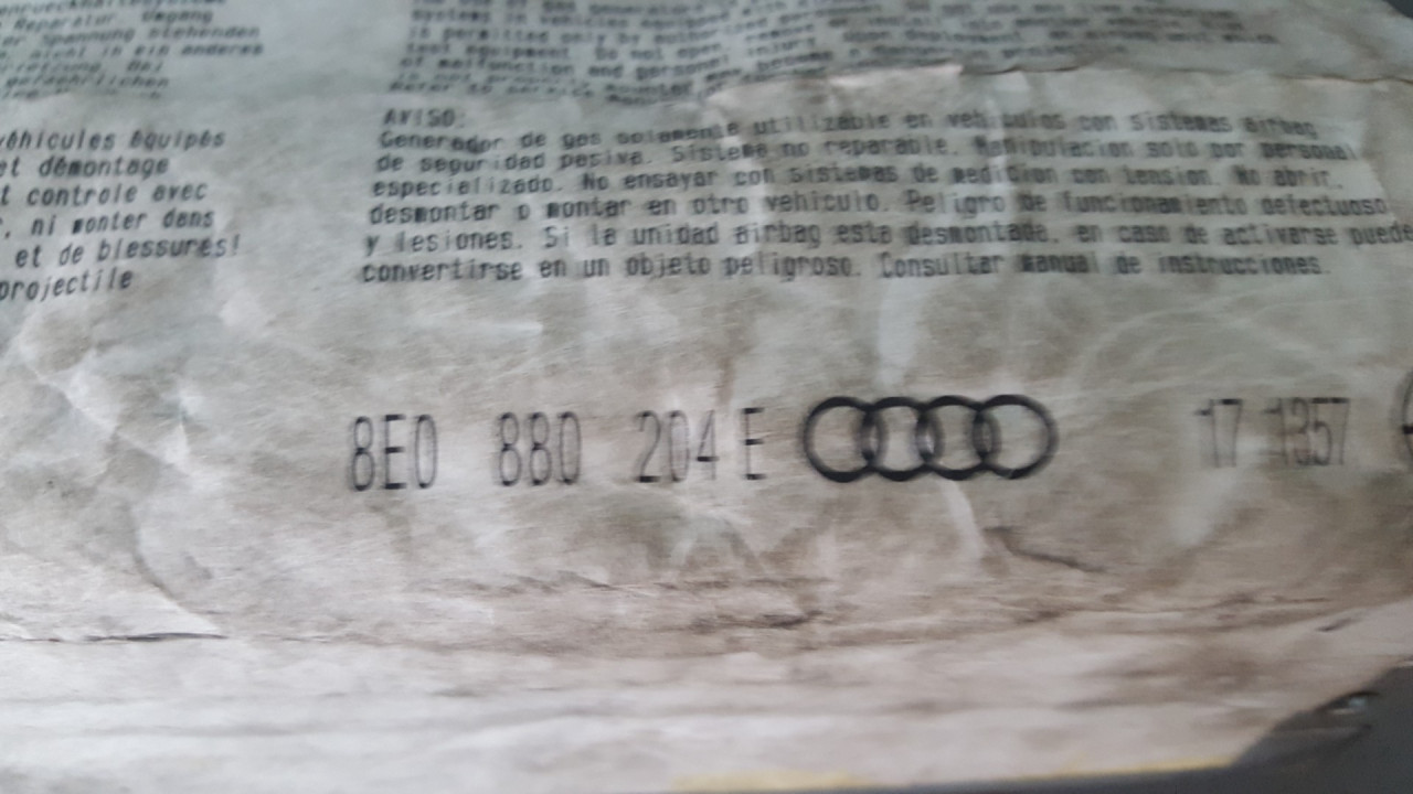 AIRBAG SUVOZACA AUDI A4 (B6) > 00-04 8E0880204E 4522310
