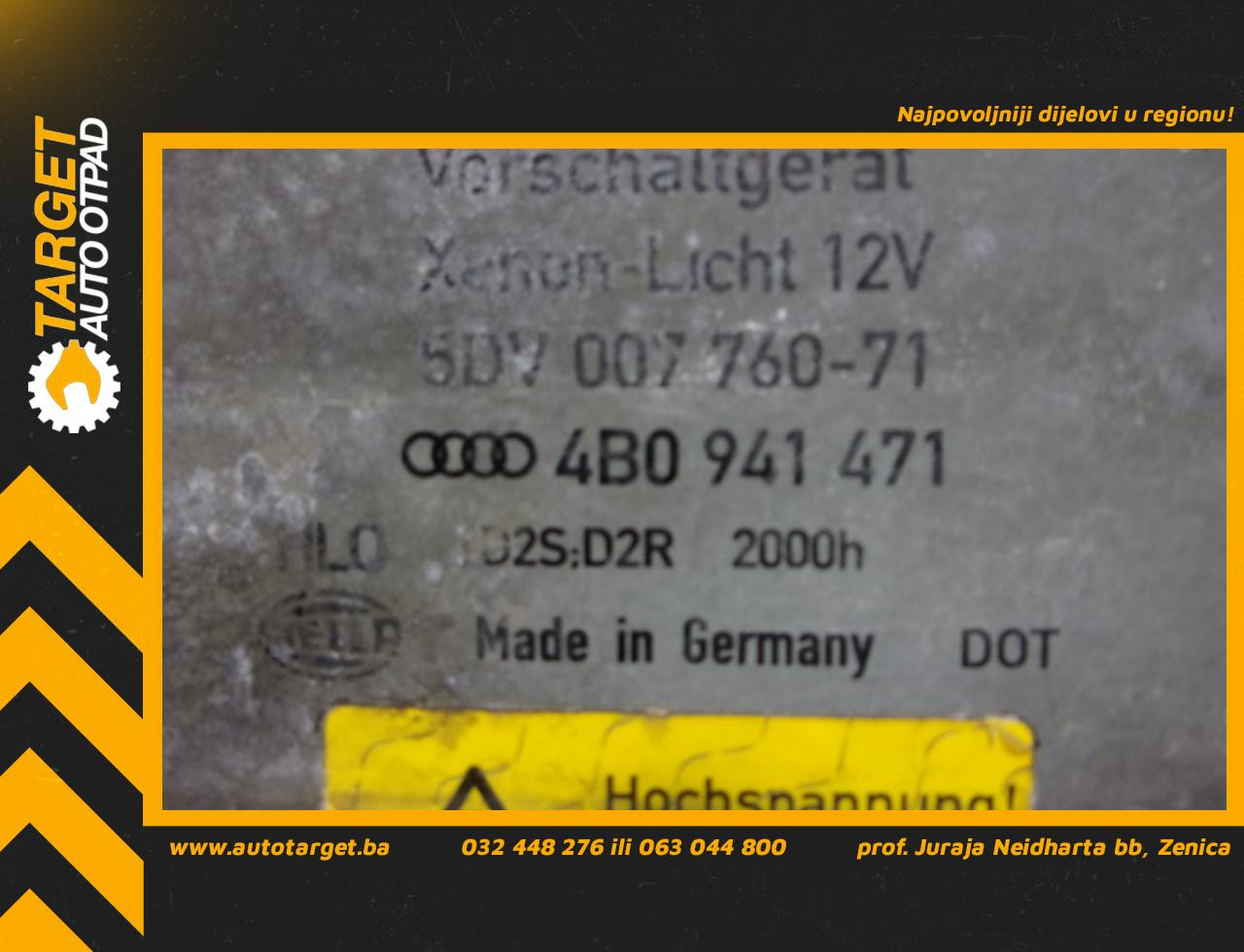DIJELOVI BALAST FARA AUDI A6 > 08-11 4B0941471
