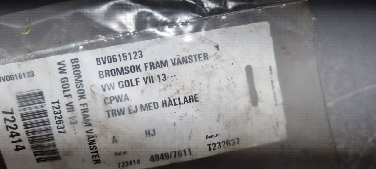 KOCIONA KLJESTA VW GOLF 7 > 12-16 8V0615123