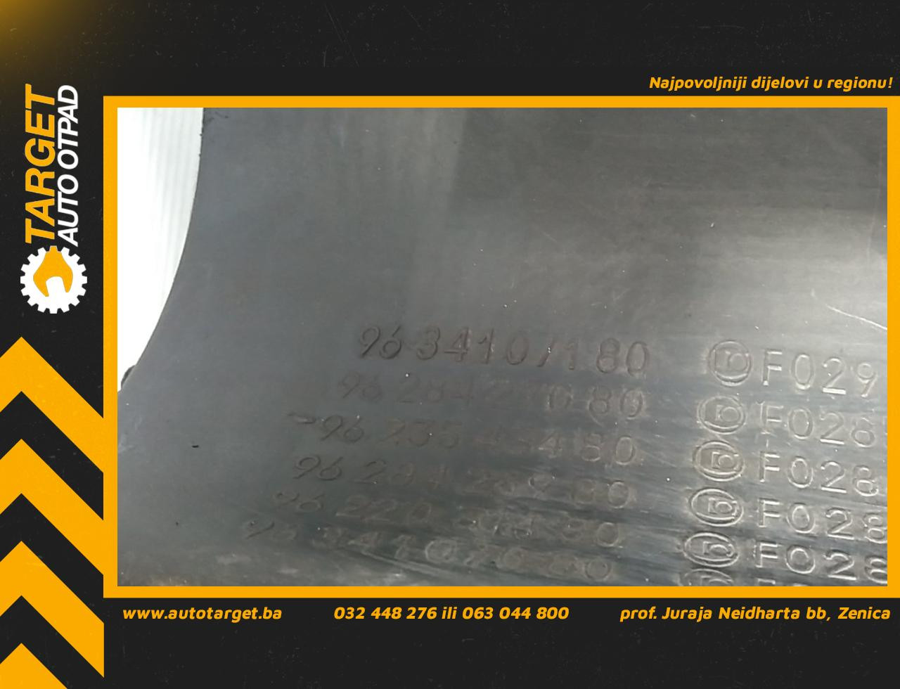 KUCISTE FILTERA ZRAKA PEUGEOT 206 > 98-09 9634107180