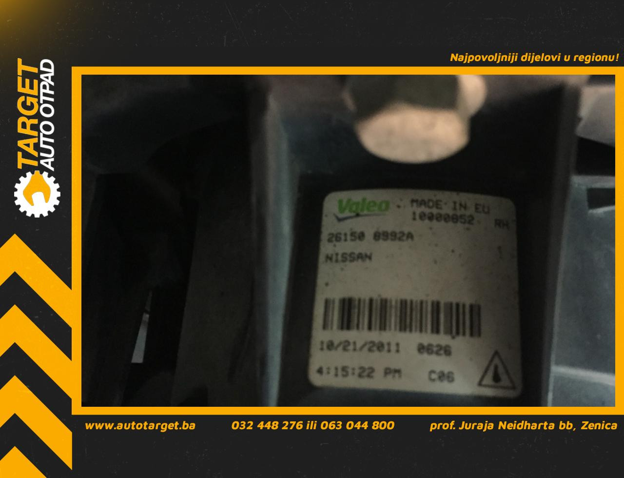 DIJELOVI MAGLENKA NISSAN QASHQAI > 10-13 261508992A