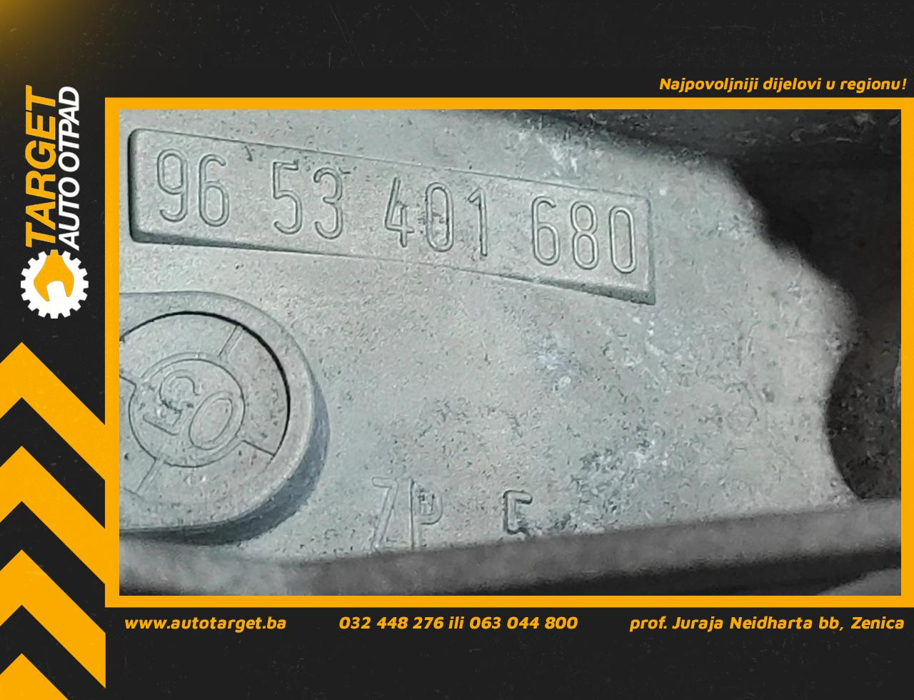 DIJELOVI RUCKA VRATA PEUGEOT 407 > 04-07 9653401680