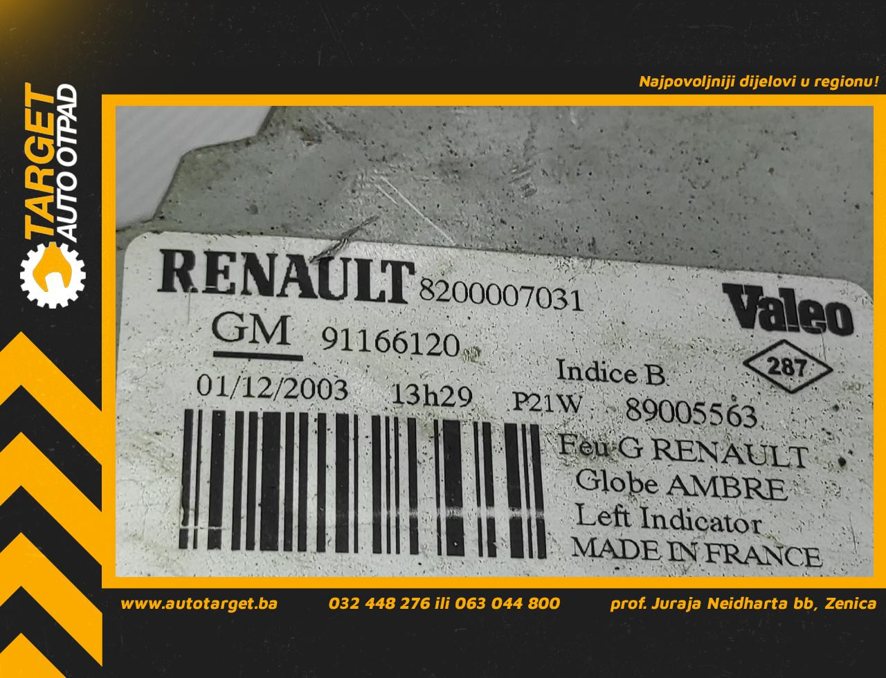 DIJELOVI ZMIGAVAC RENAULT TRAFIC > 00-06 8200007031