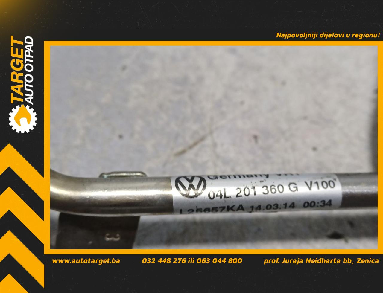 DIJELOVI CRIJEVO VW GOLF 7 > 12-16 1.6 04L201360G