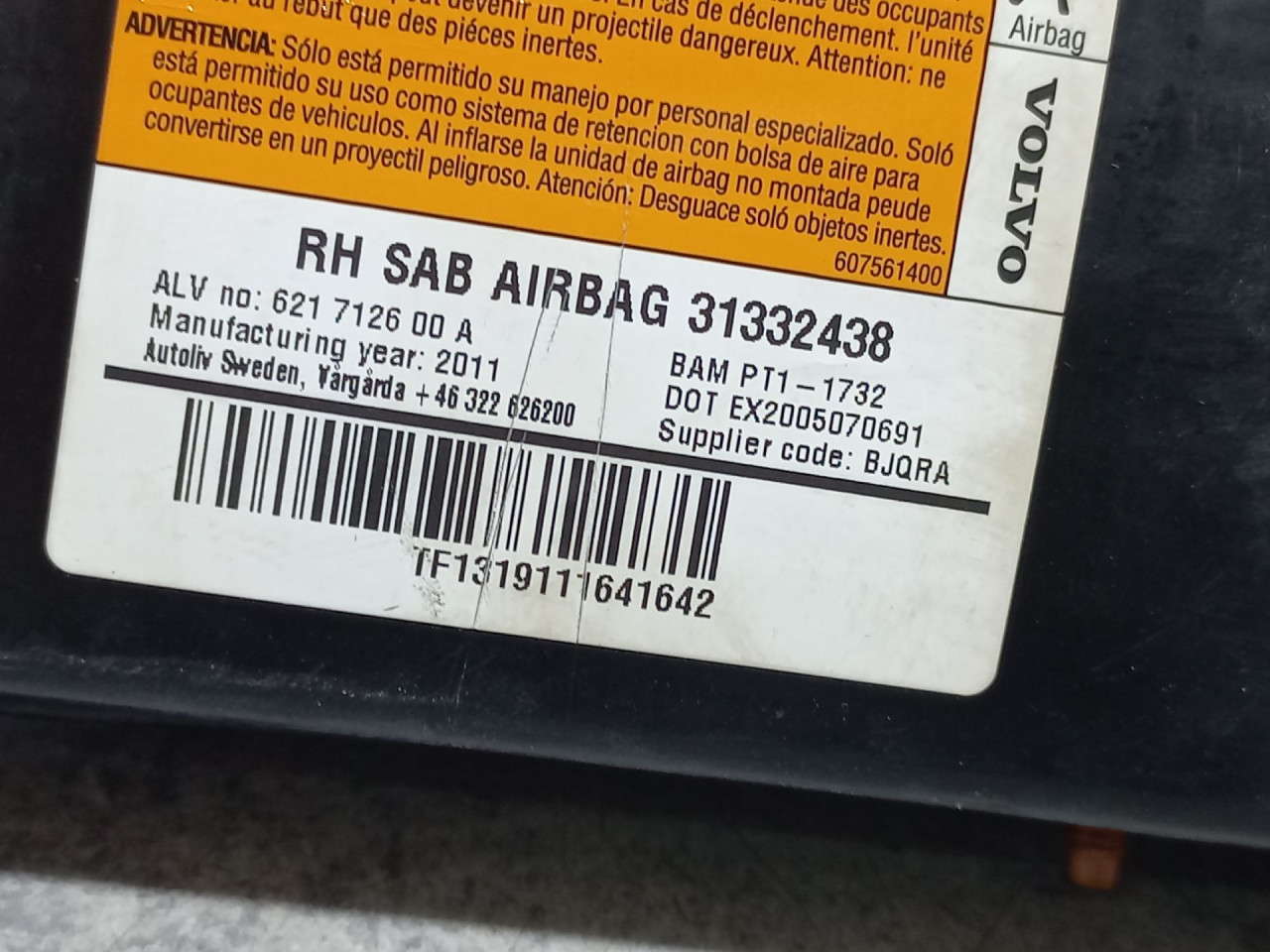 AIRBAG SJEDISTA VOLVO XC70 > 07-13 31332438