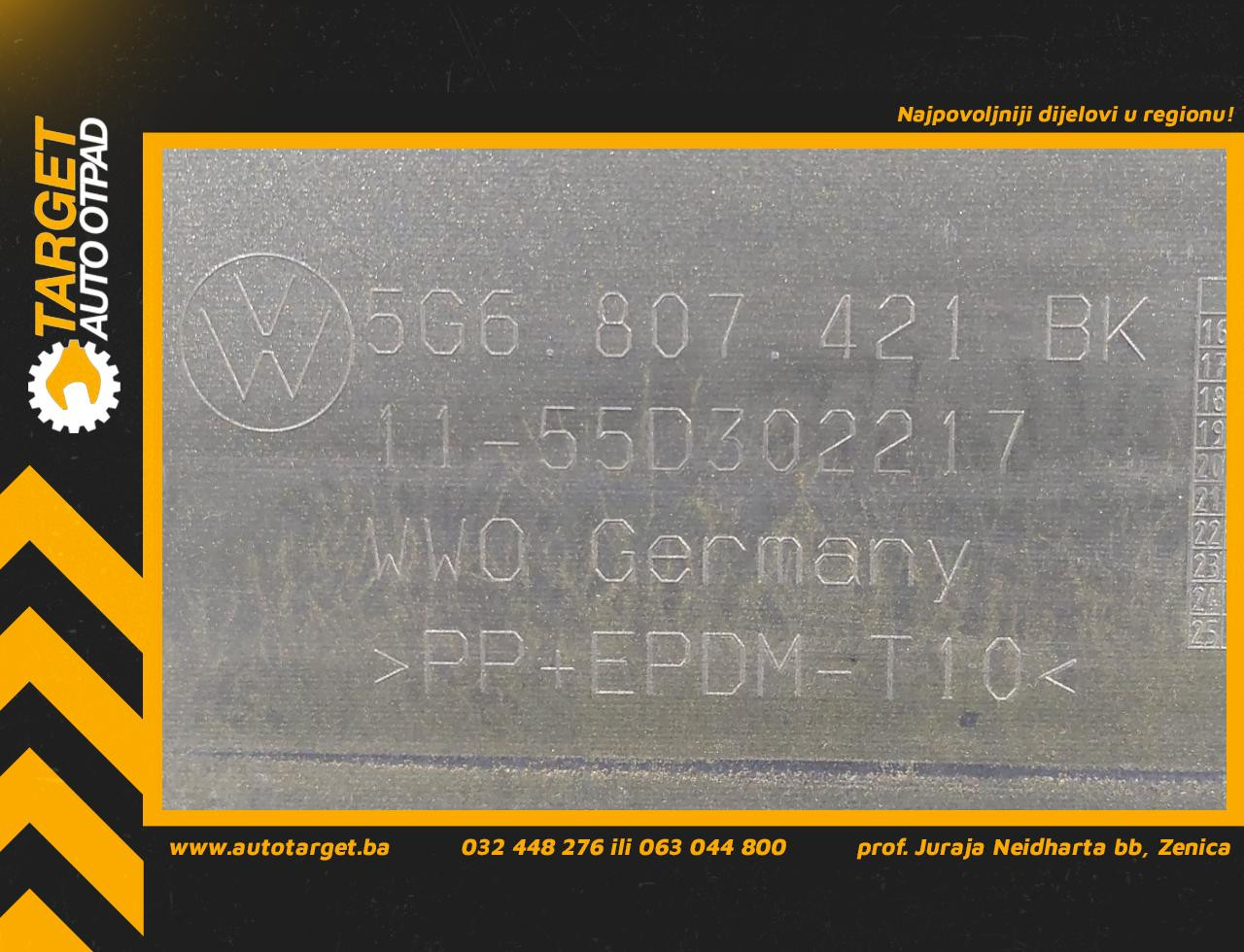 DIJELOVI BRANIK VW GOLF 7 FACELIFT > 16-20 5G6807421BK