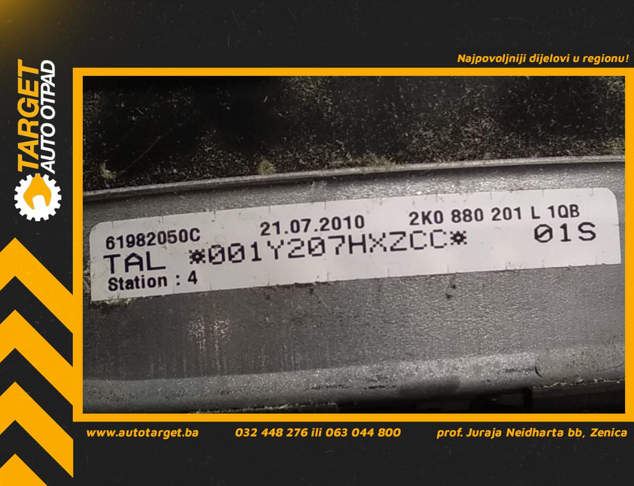 DIJELOVI AIRBAG VOLANA VW CADDY > 03-10 2K0880201L