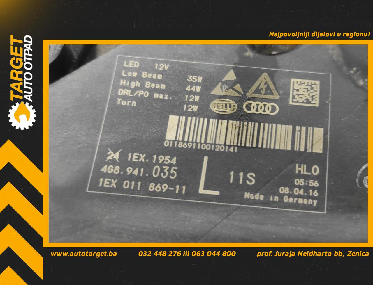 DIJELOVI FAR OSTECEN AUDI A7 > 16- 4G8941035