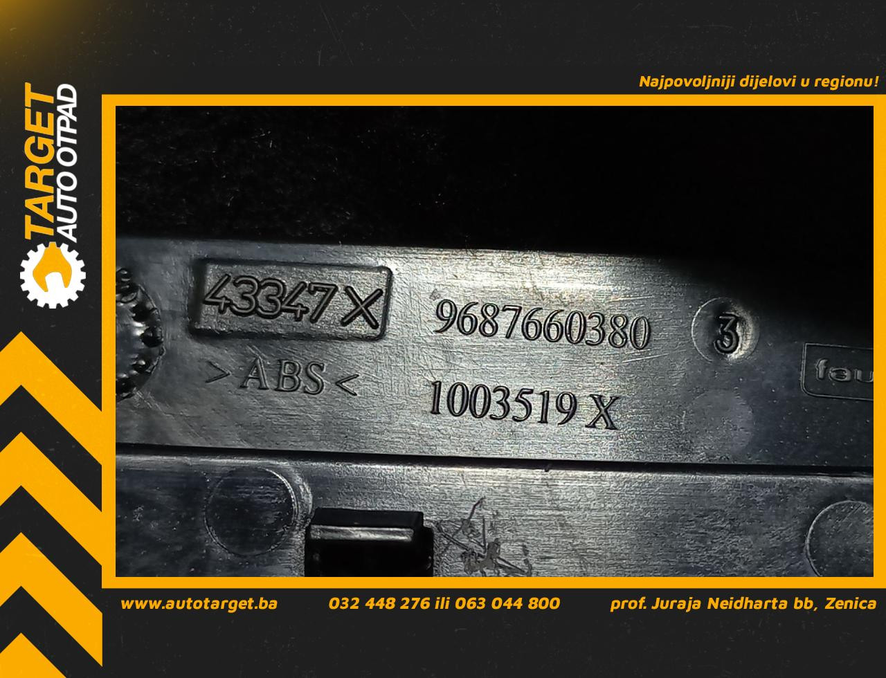 DIJELOVI RUCICA MJENJACA PEUGEOT 508 > 11-14 9687660380