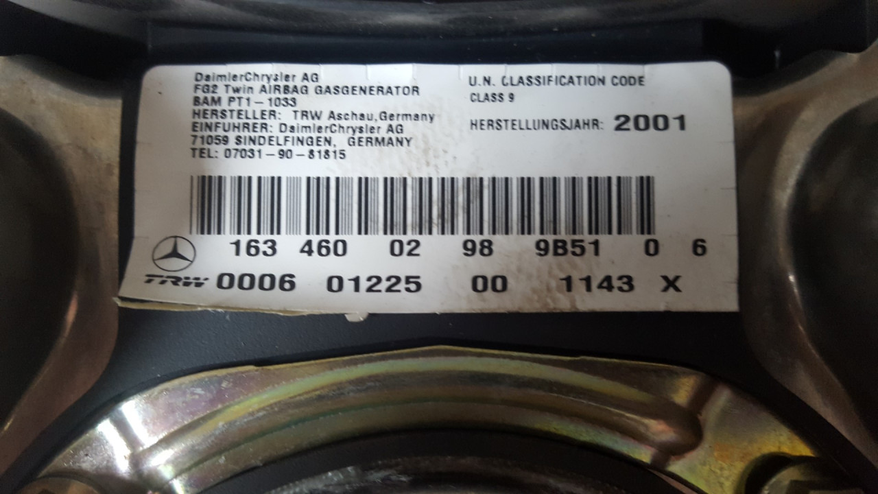 AIRBAG VOLANA MERCEDES ML (W163) > 02-05 1634600298