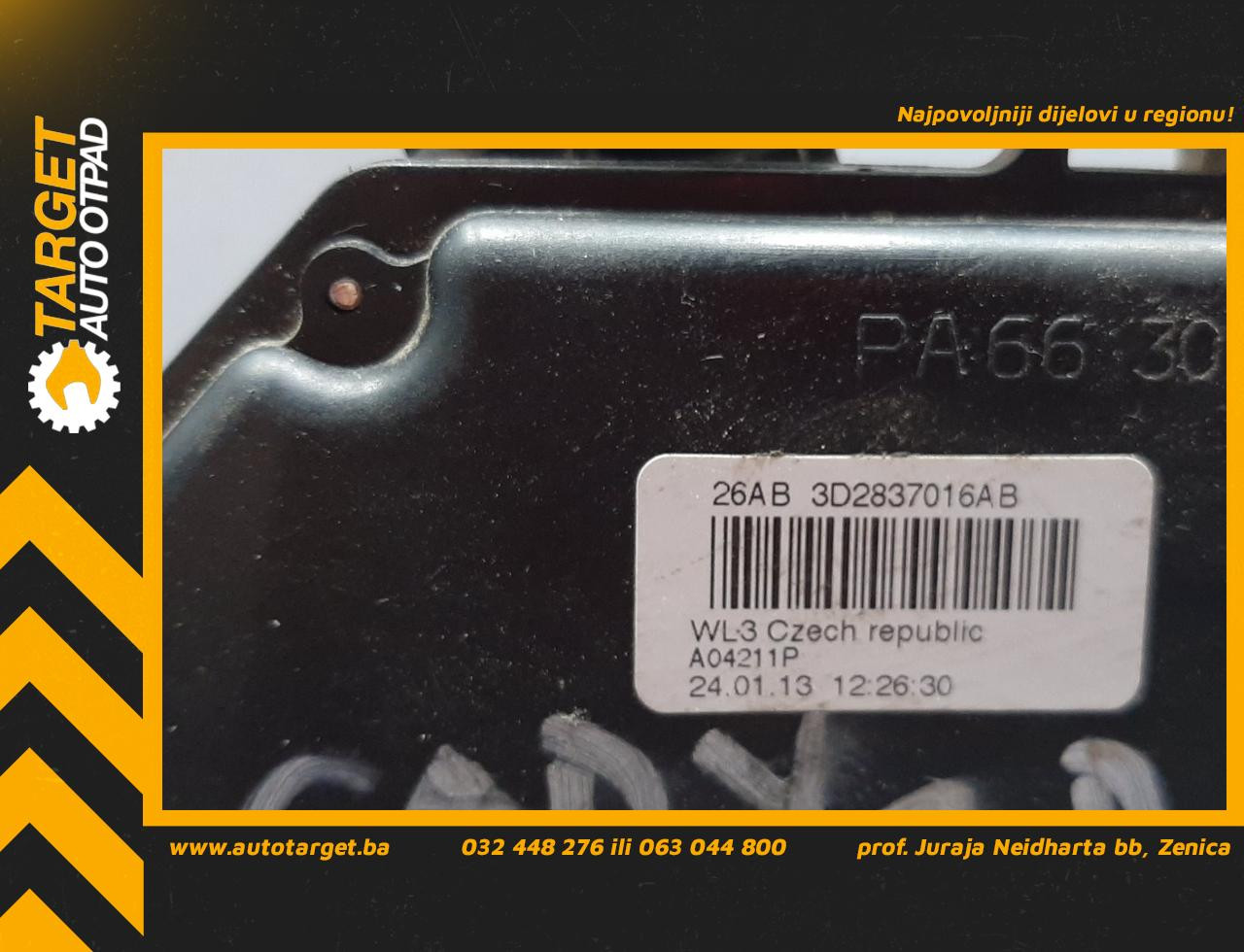 DIJELOVI BRAVA VRATA VW CADDY > 10-15 3D2837016AB