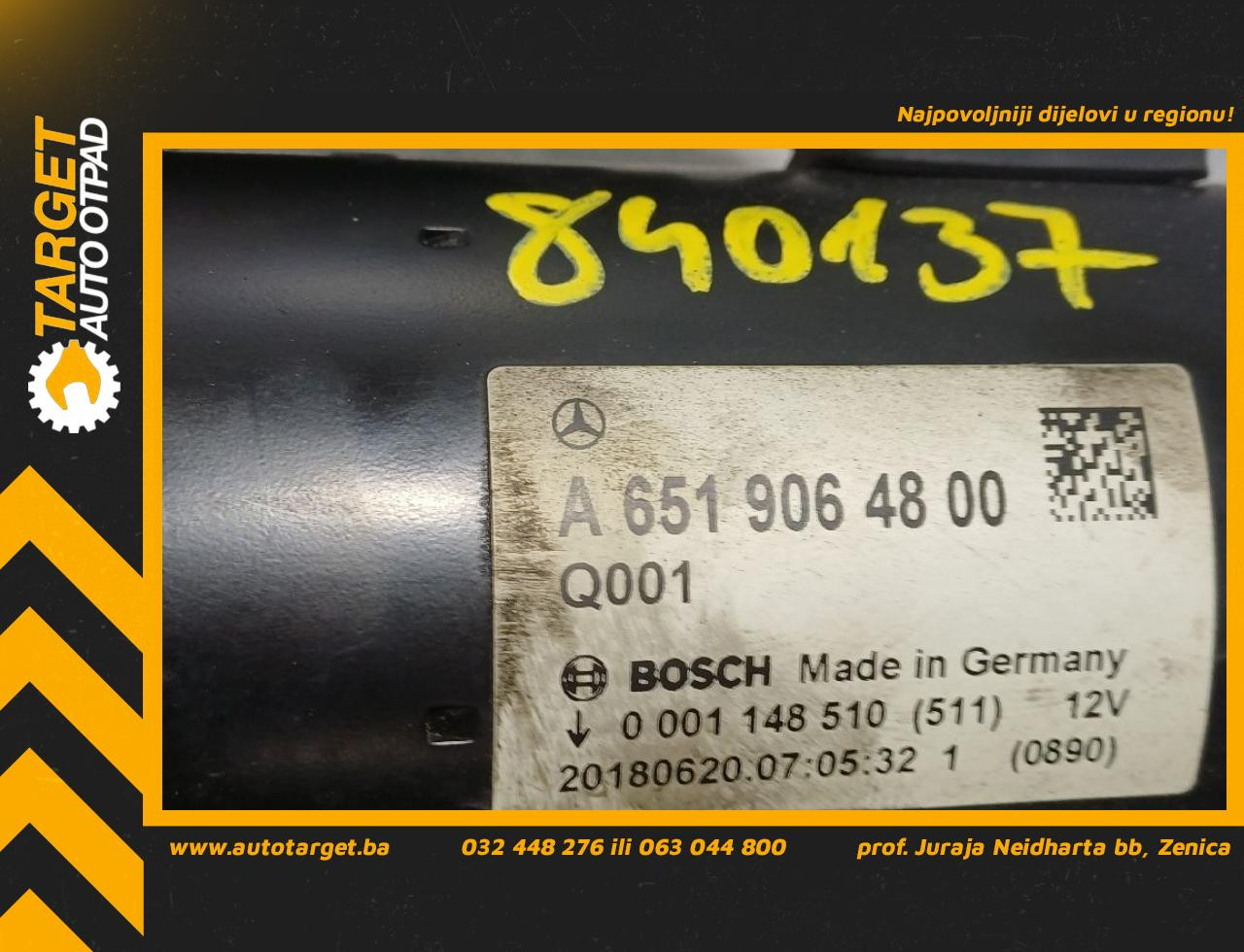 DIJELOVI ALNASER MERCEDES GLC (X253) > 16-22 2.2 A6519064800