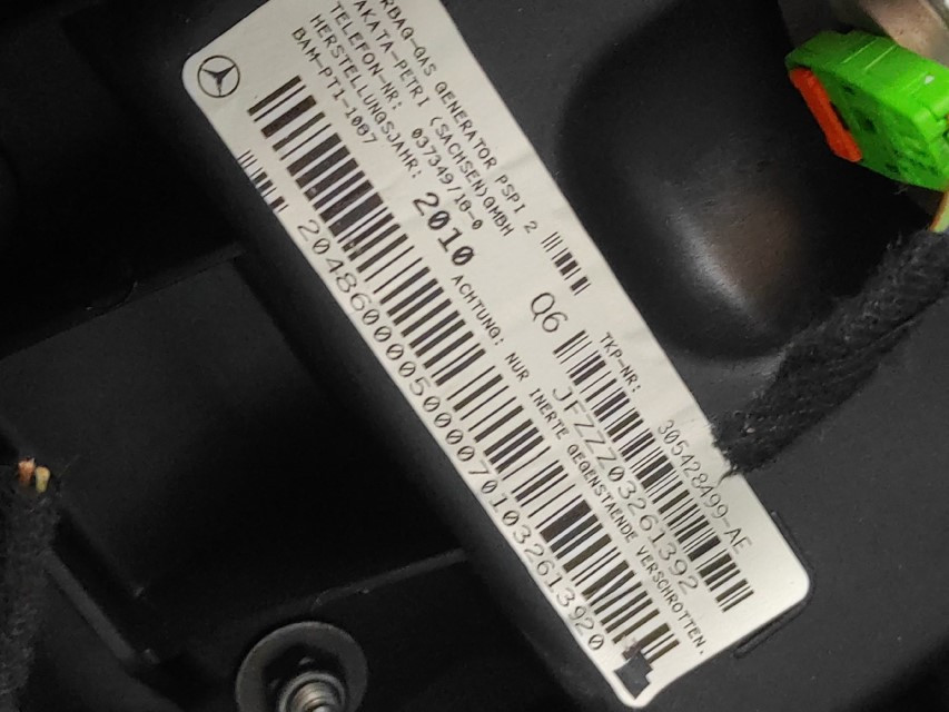 AIRBAG SUVOZACA MERCEDES C KLASA (W204/S204) > 07-10 30