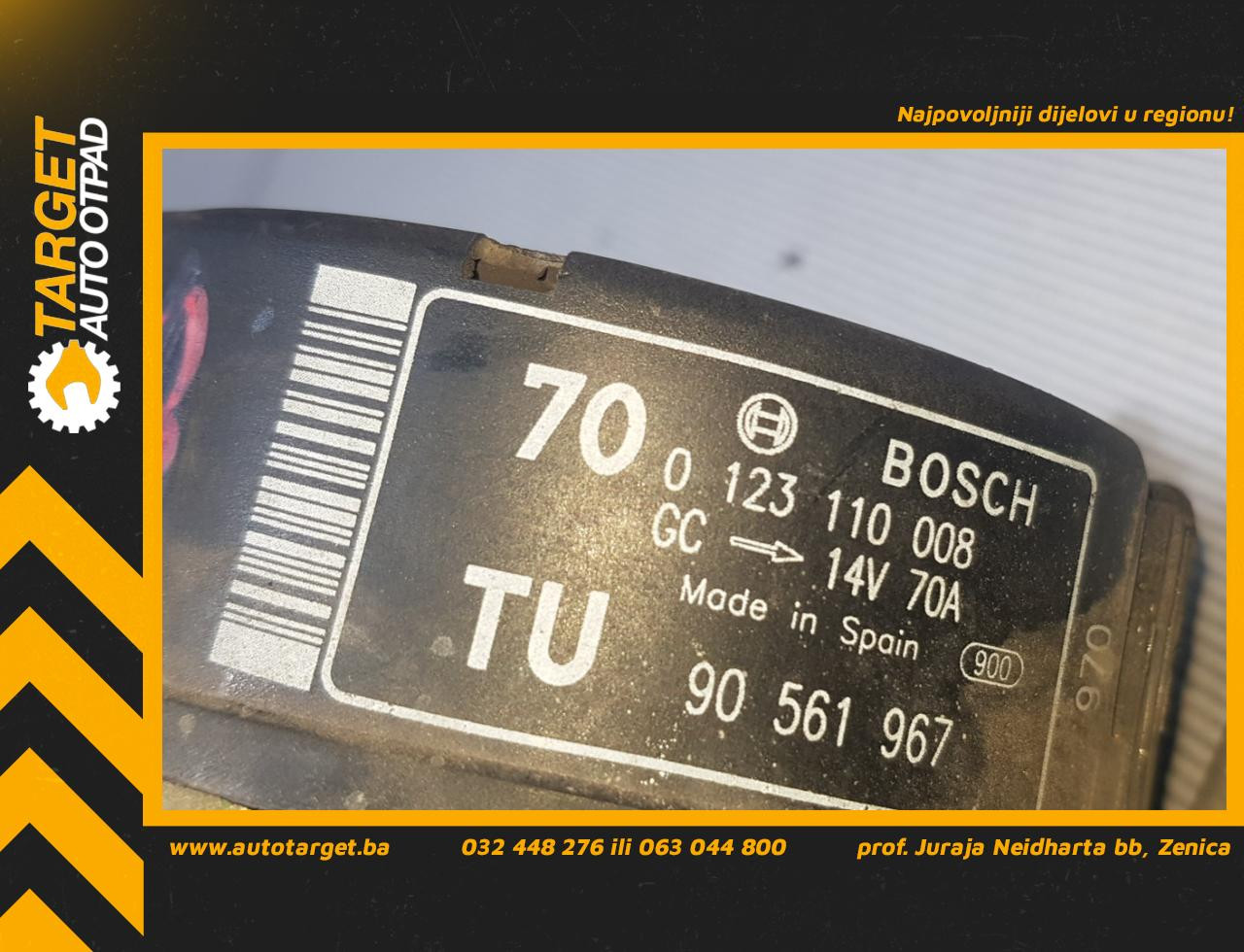 DIJELOVI ALTERNATOR OPEL CORSA C > 00-03 1.0 90561967